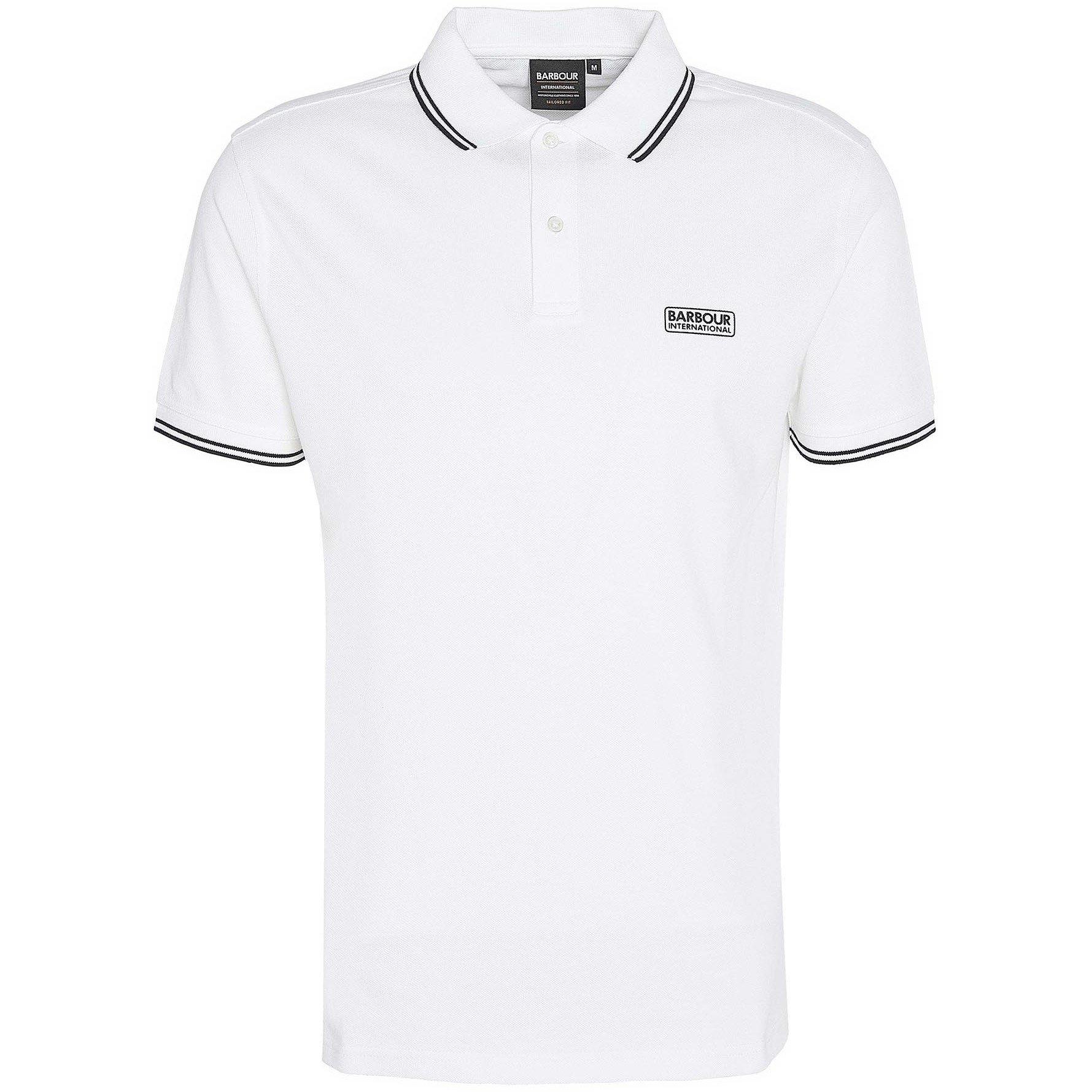 Barbour International Mens Evan Polo Shirt - White WH51 - M