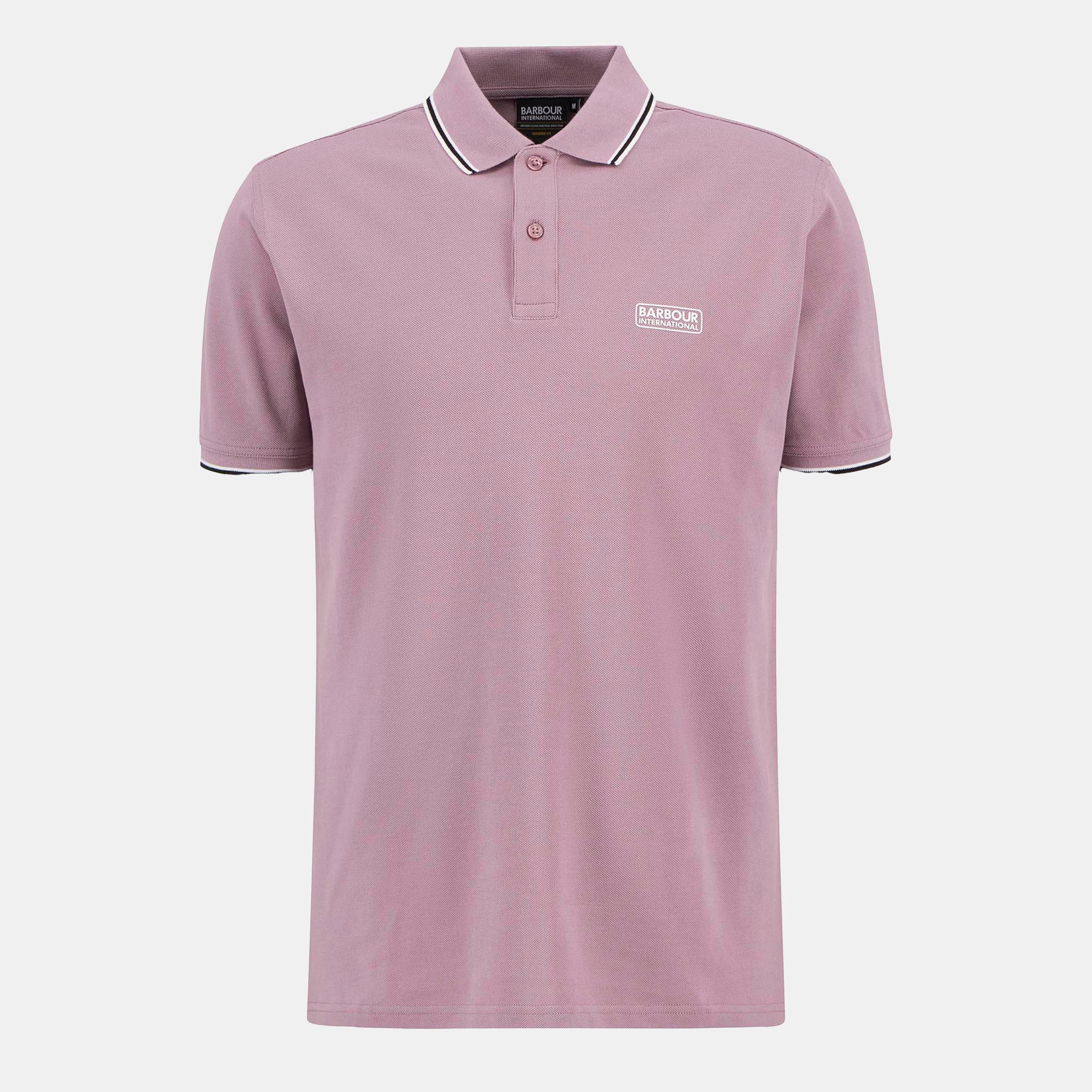 Barbour International Men's Evan Polo Shirt - Elderberry Pu38 - M