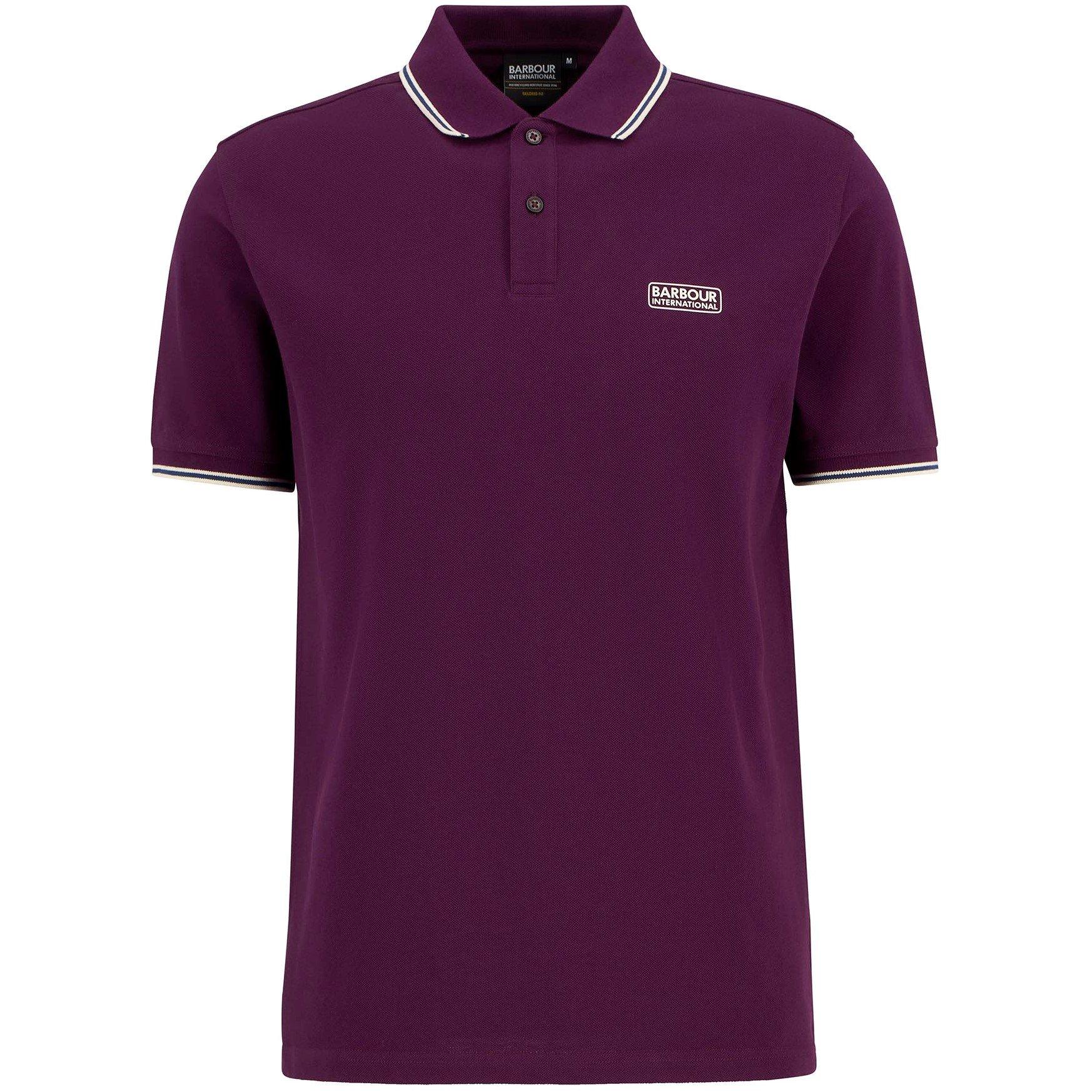 Barbour International Mens Evan Polo Shirt - Pot Merlot PU99 - S