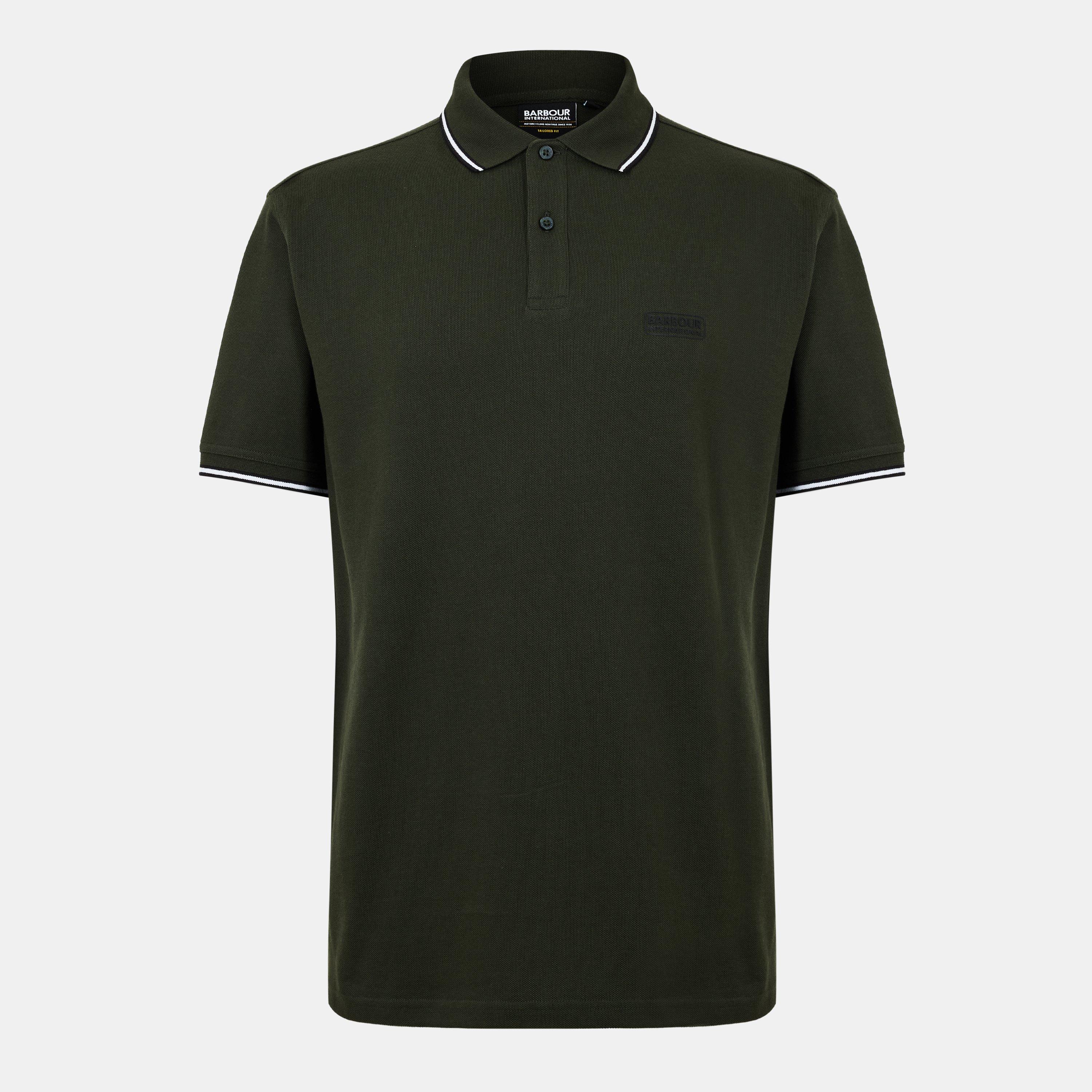 Barbour International Men's Evan Polo Shirt - Sage Sg71 - M