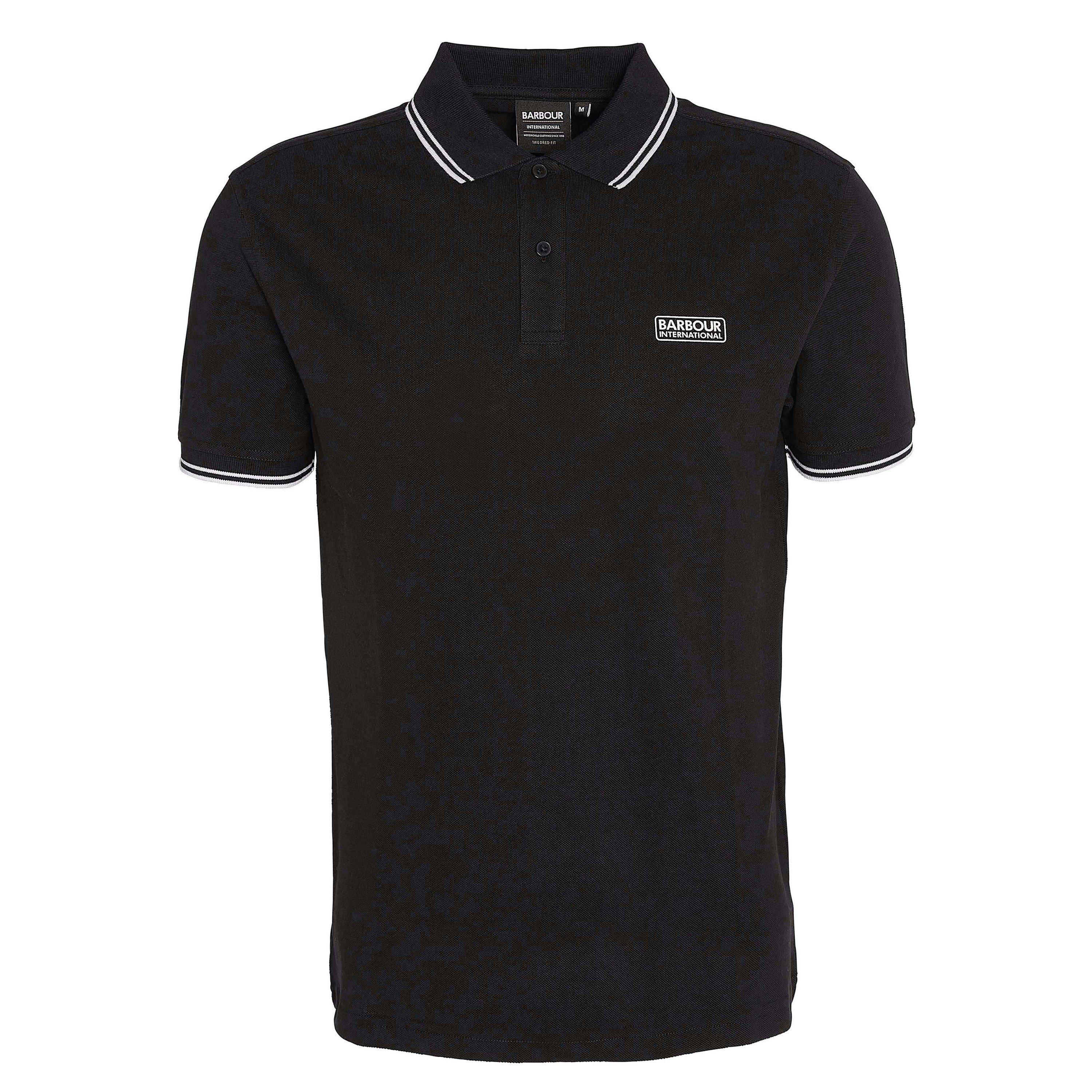 Barbour International Men's Evan Polo Shirt - Black Bk72 - M