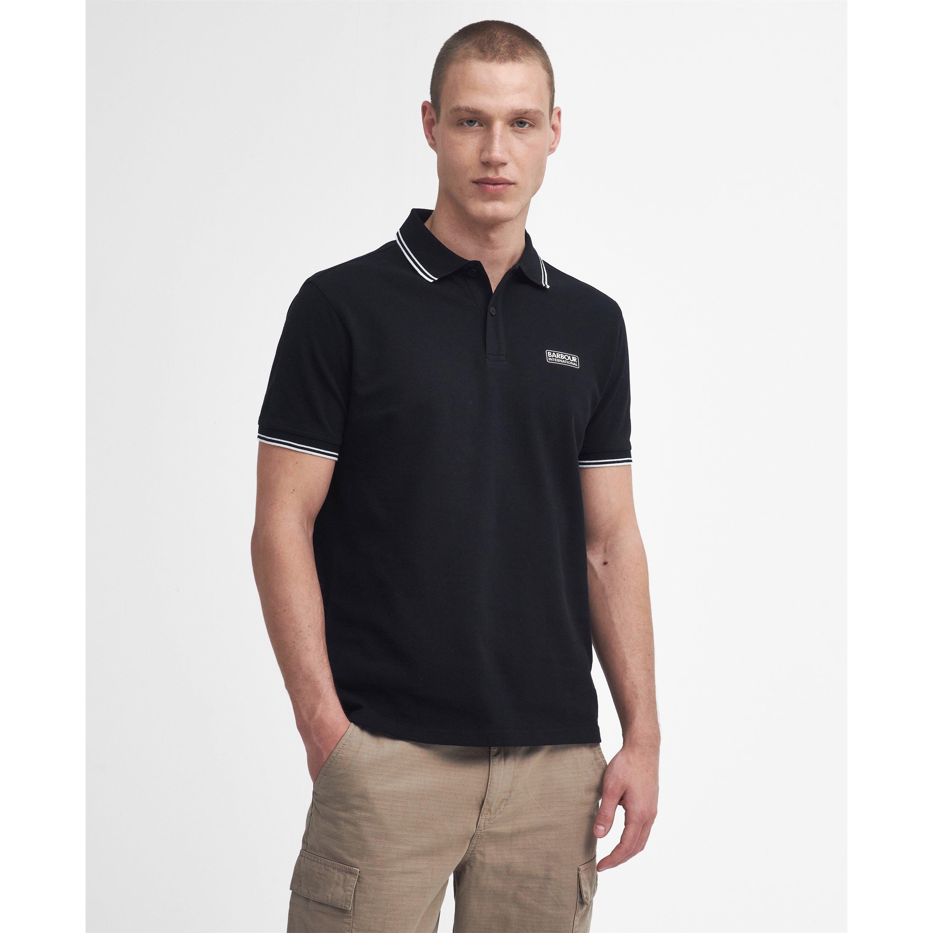 Black BK72 - Barbour International - Mens Evan Polo Shirt - 3