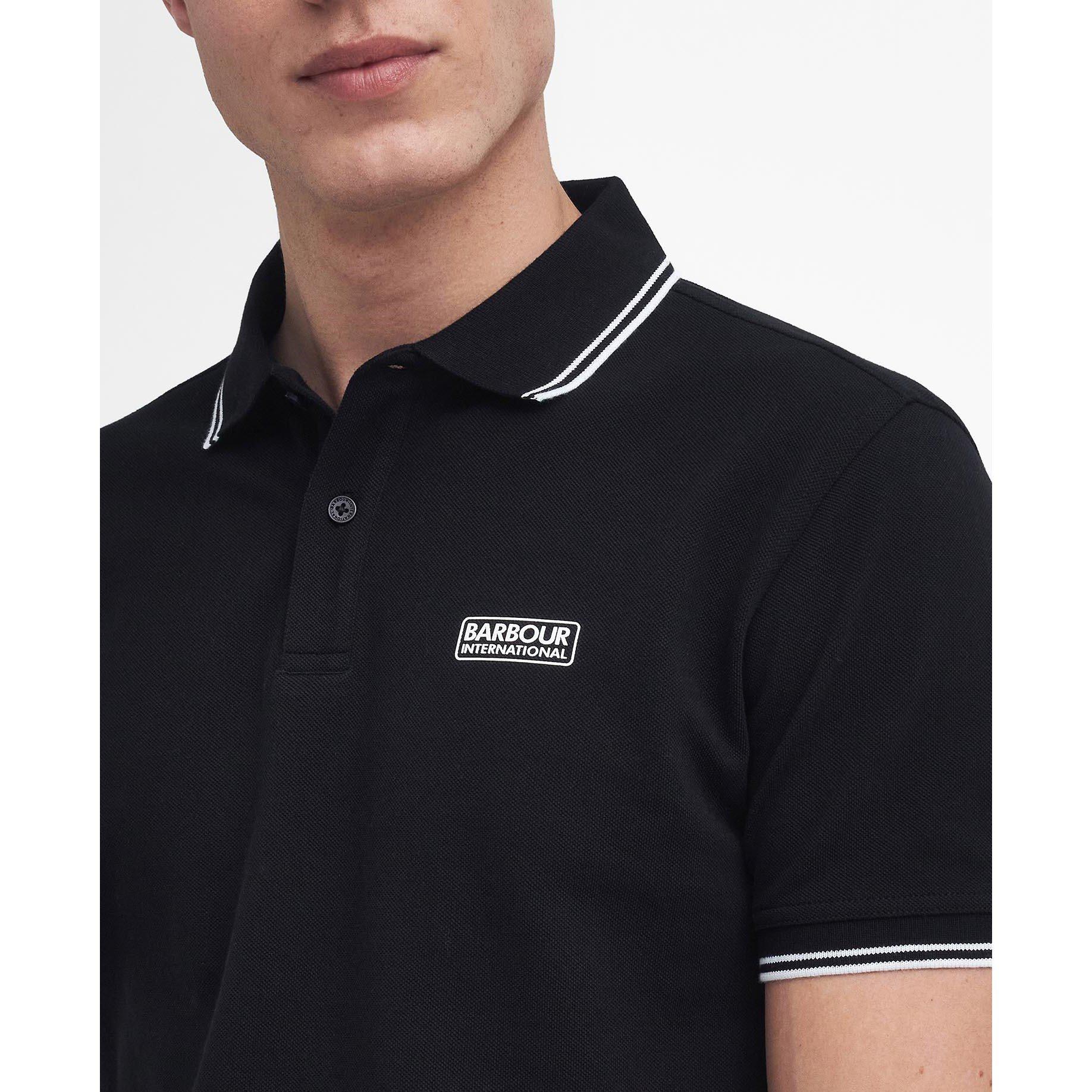 Black BK72 - Barbour International - Mens Evan Polo Shirt - 6