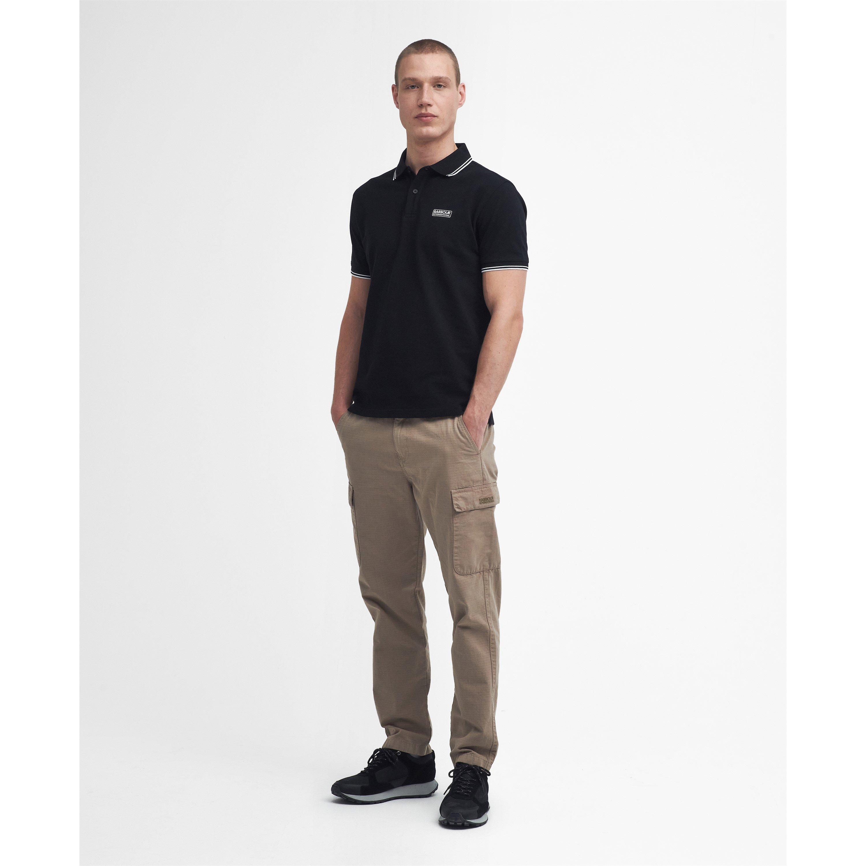 Black BK72 - Barbour International - Mens Evan Polo Shirt - 7