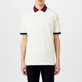 Gucci Web Collar Polo Shirt