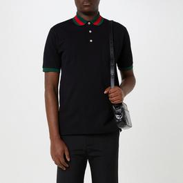 Gucci Web Collar Polo Shirt