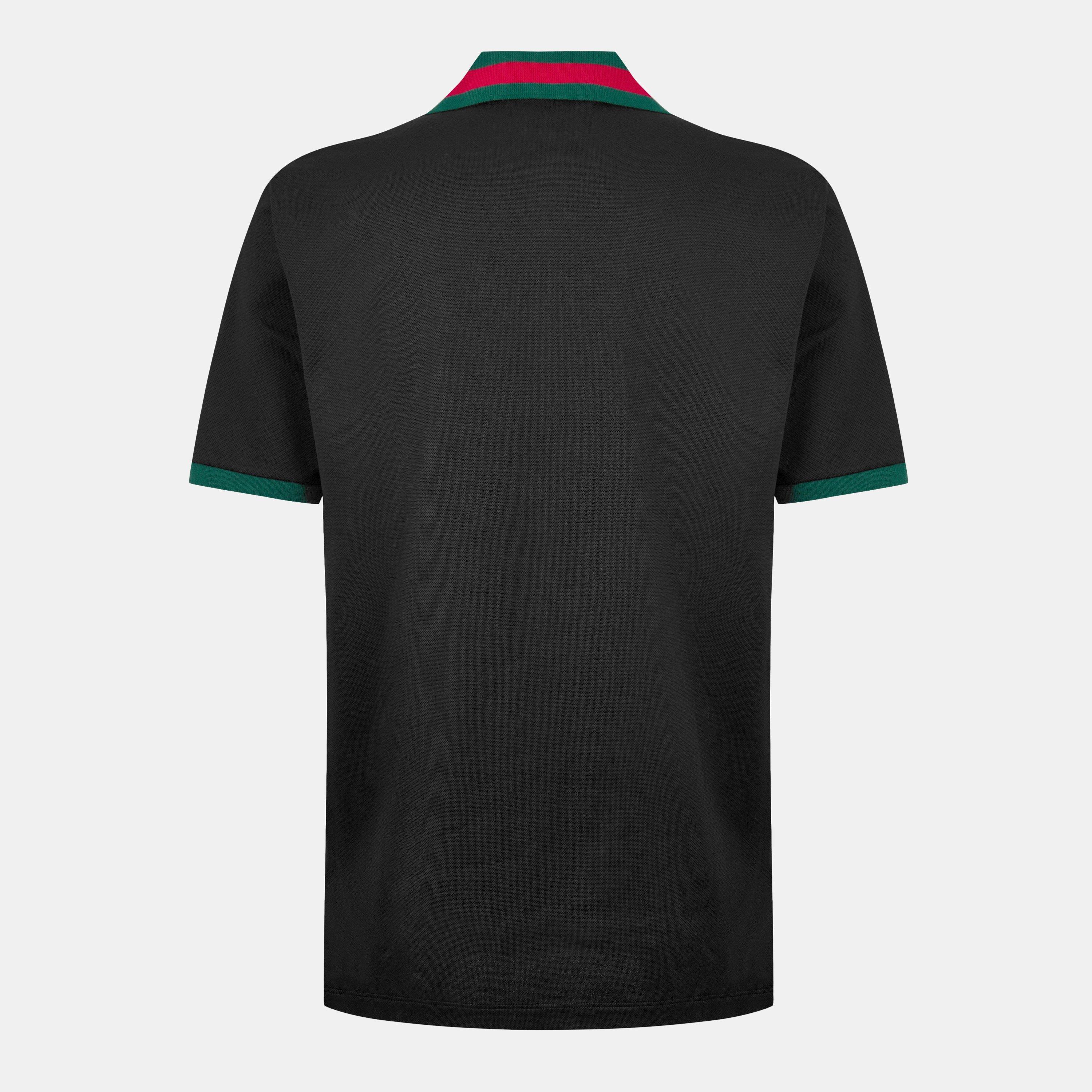 Black/Mix - Gucci - Web Collar Polo Shirt - 2