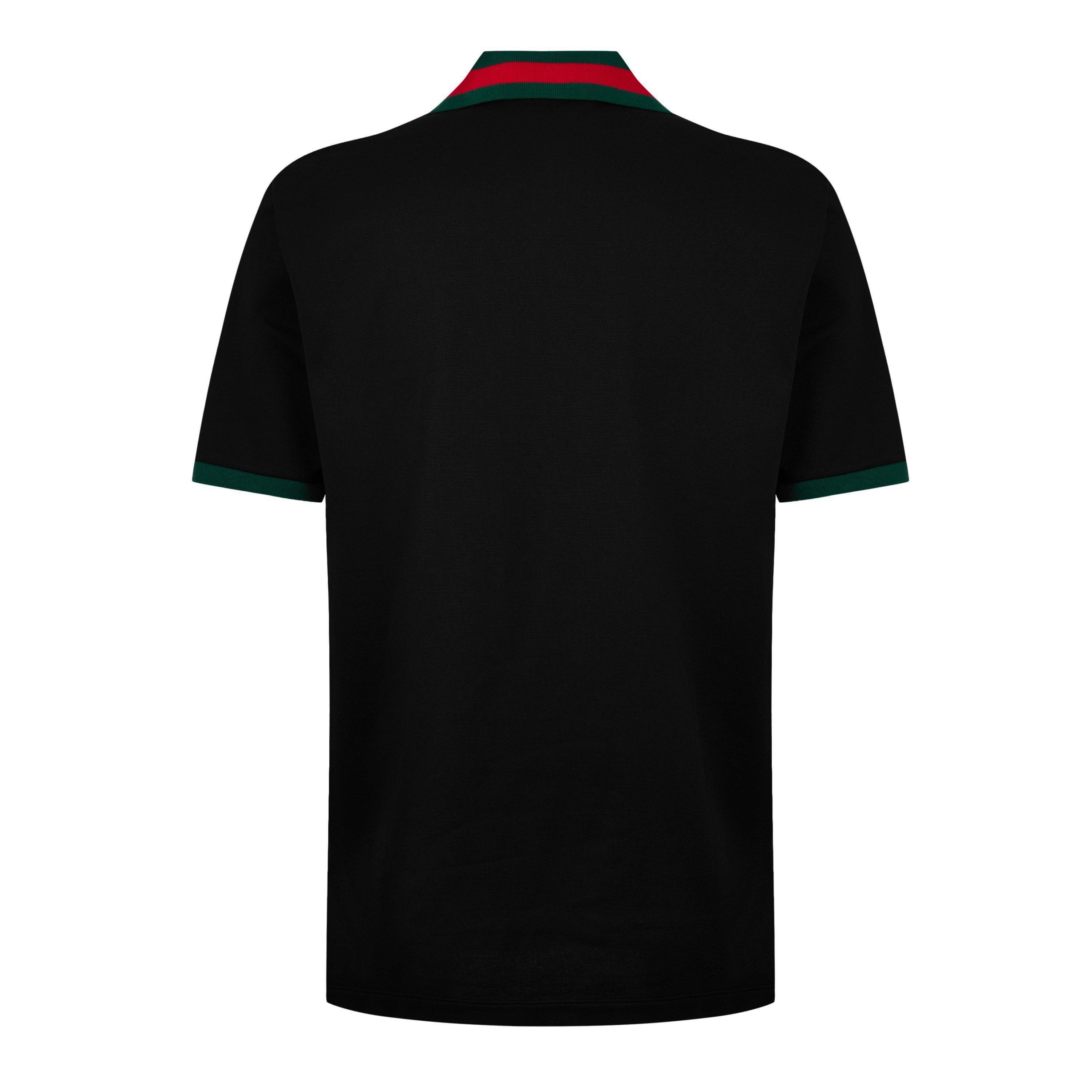 Black/Mix - Gucci - Web Collar Polo Shirt - 8