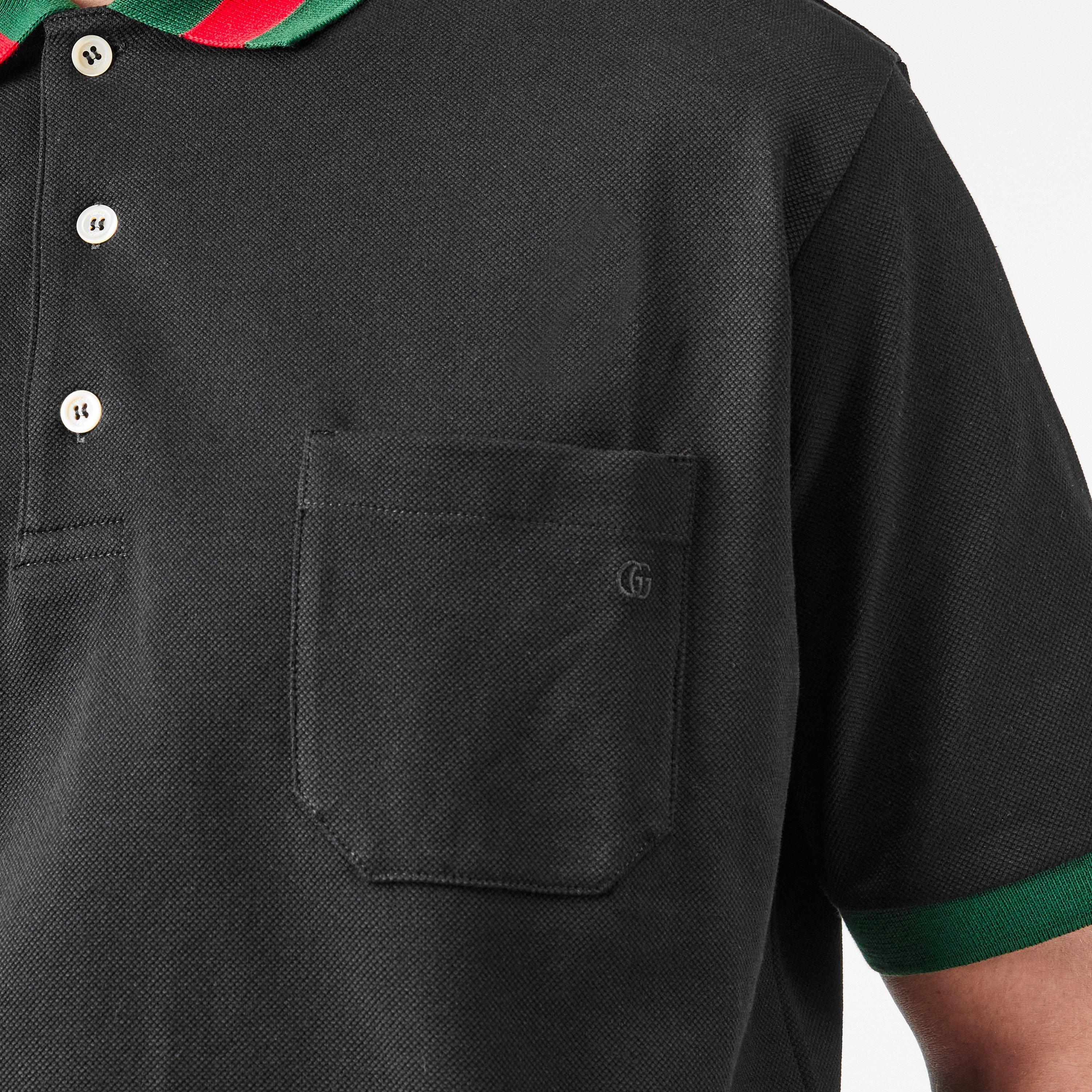 Black/Mix - Gucci - Web Collar Polo Shirt - 5