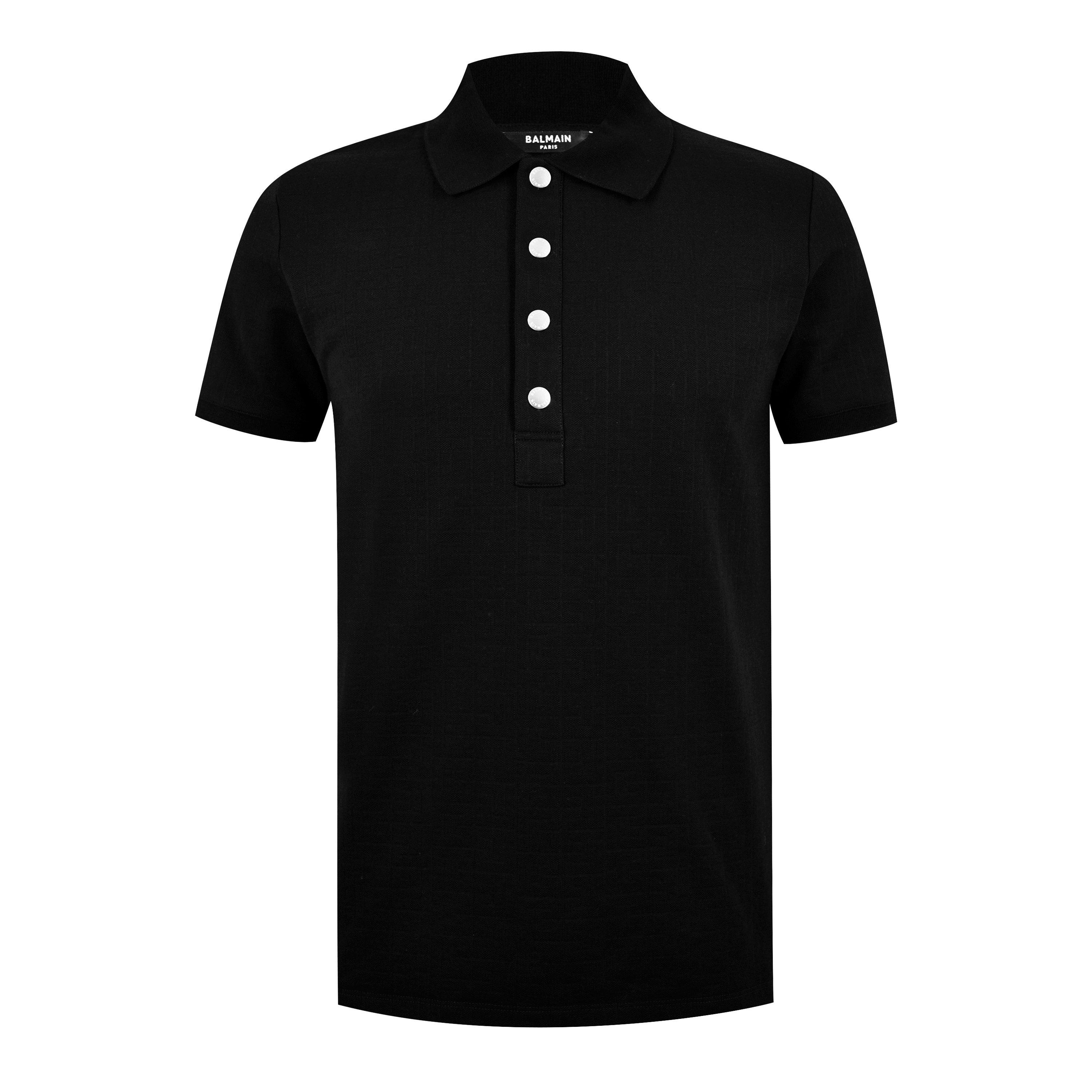 Balmain Polo Top - Noir 0PA - M