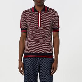 Balmain Check Polo Shirt