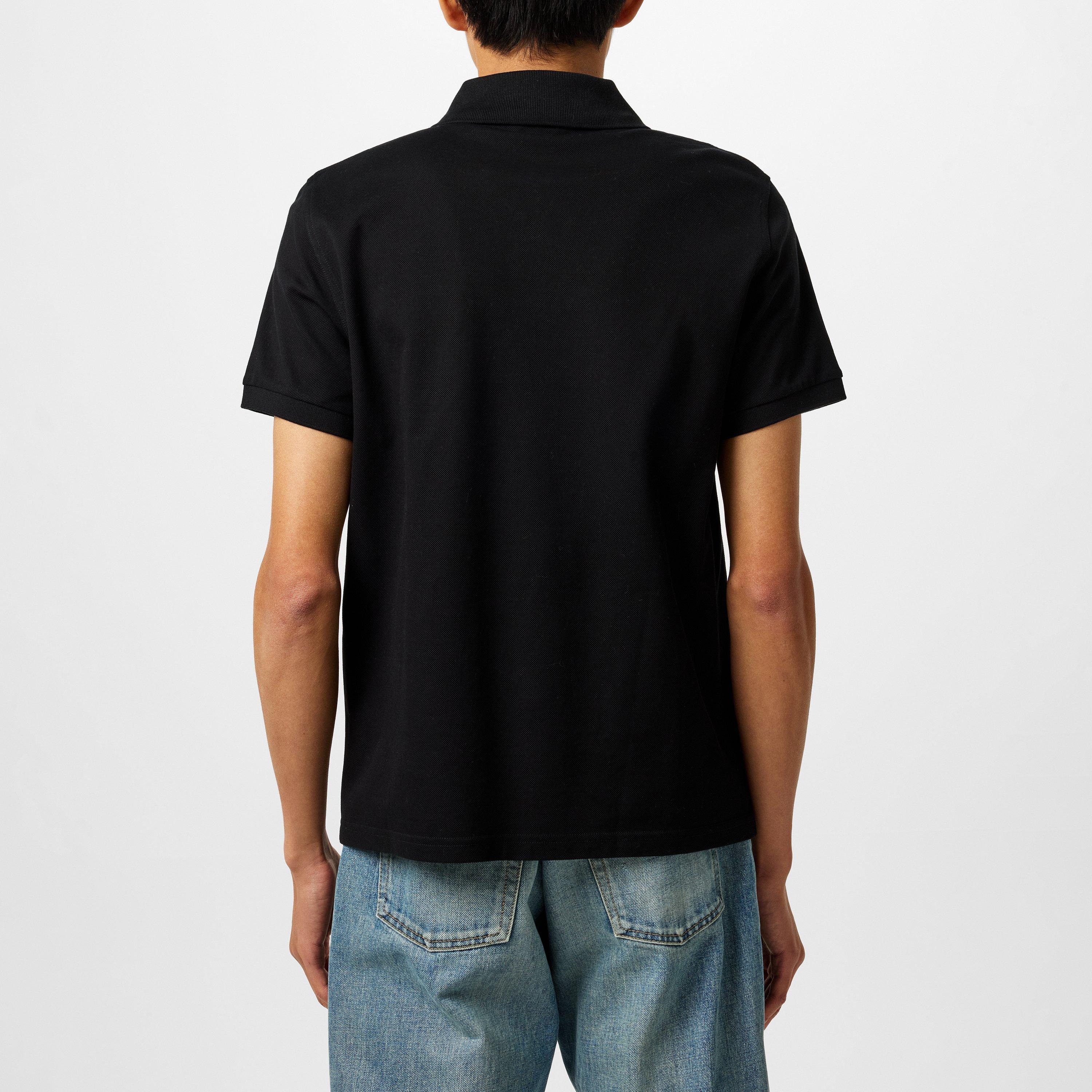 Noir - Saint Laurent - Cassandre Piqué Polo Shirt - 3