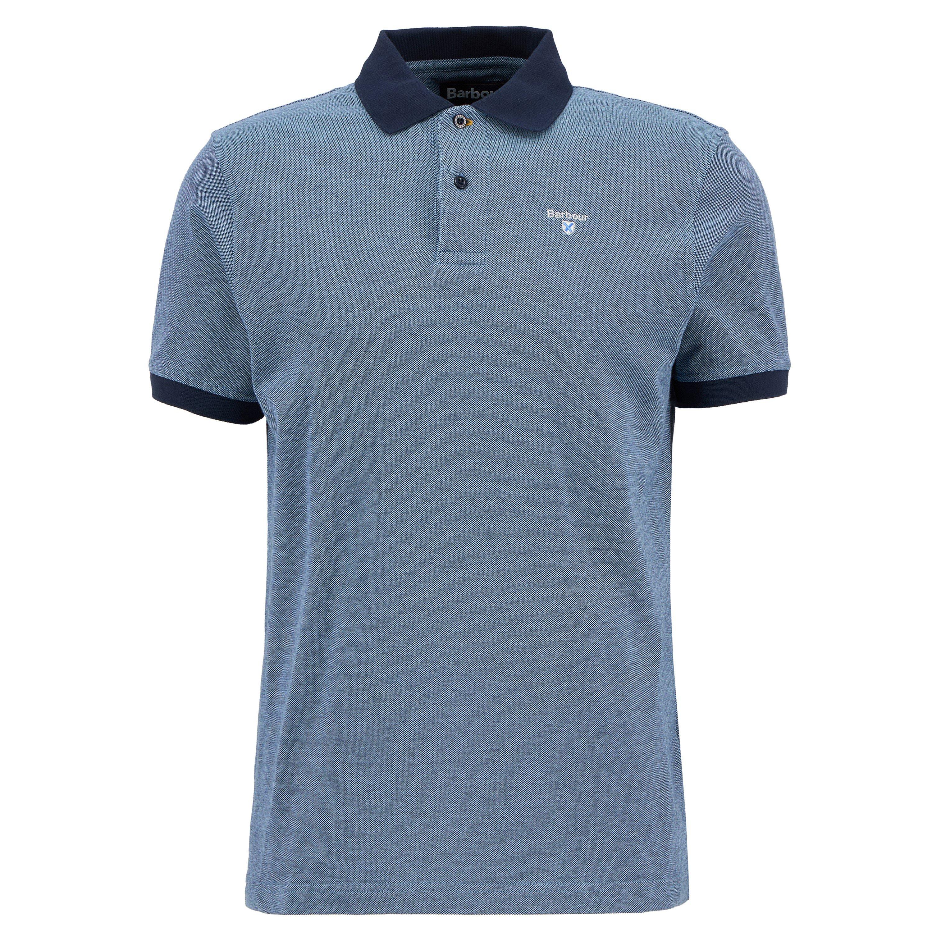 Barbour Mens Sports Polo Mix Shirt - Navy NY91 - M