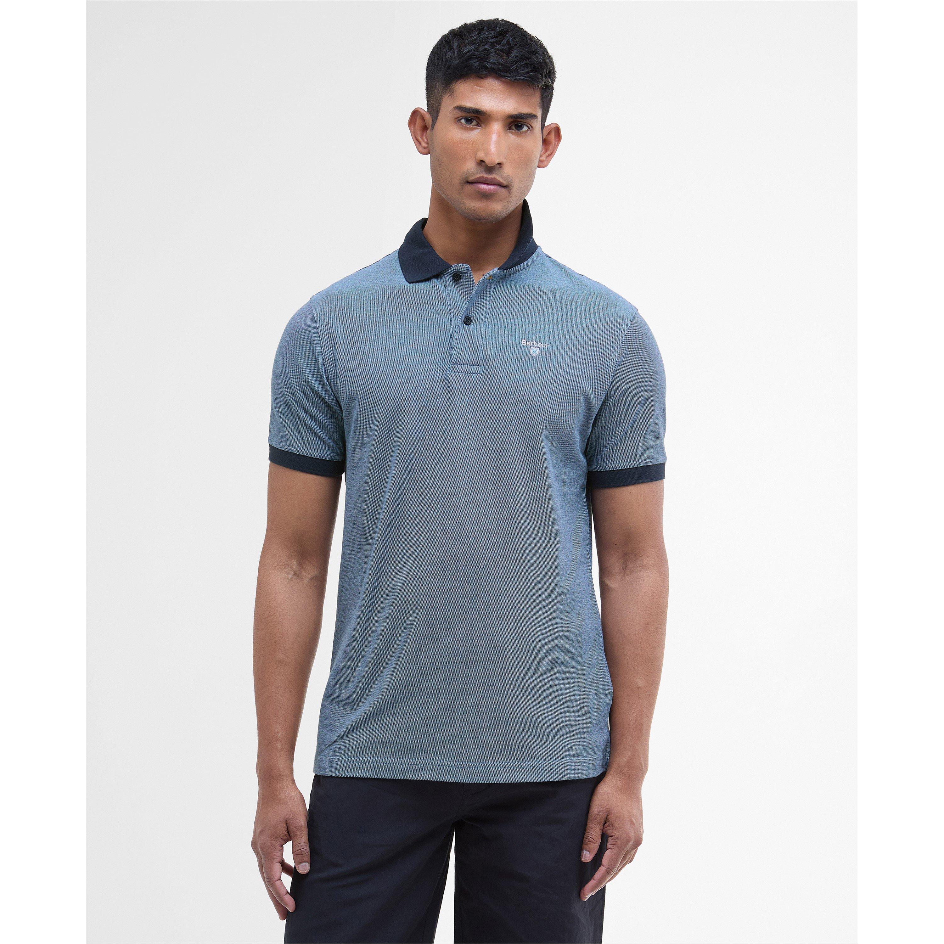Navy NY91 - Barbour - Mens Sports Polo Mix Shirt - 2