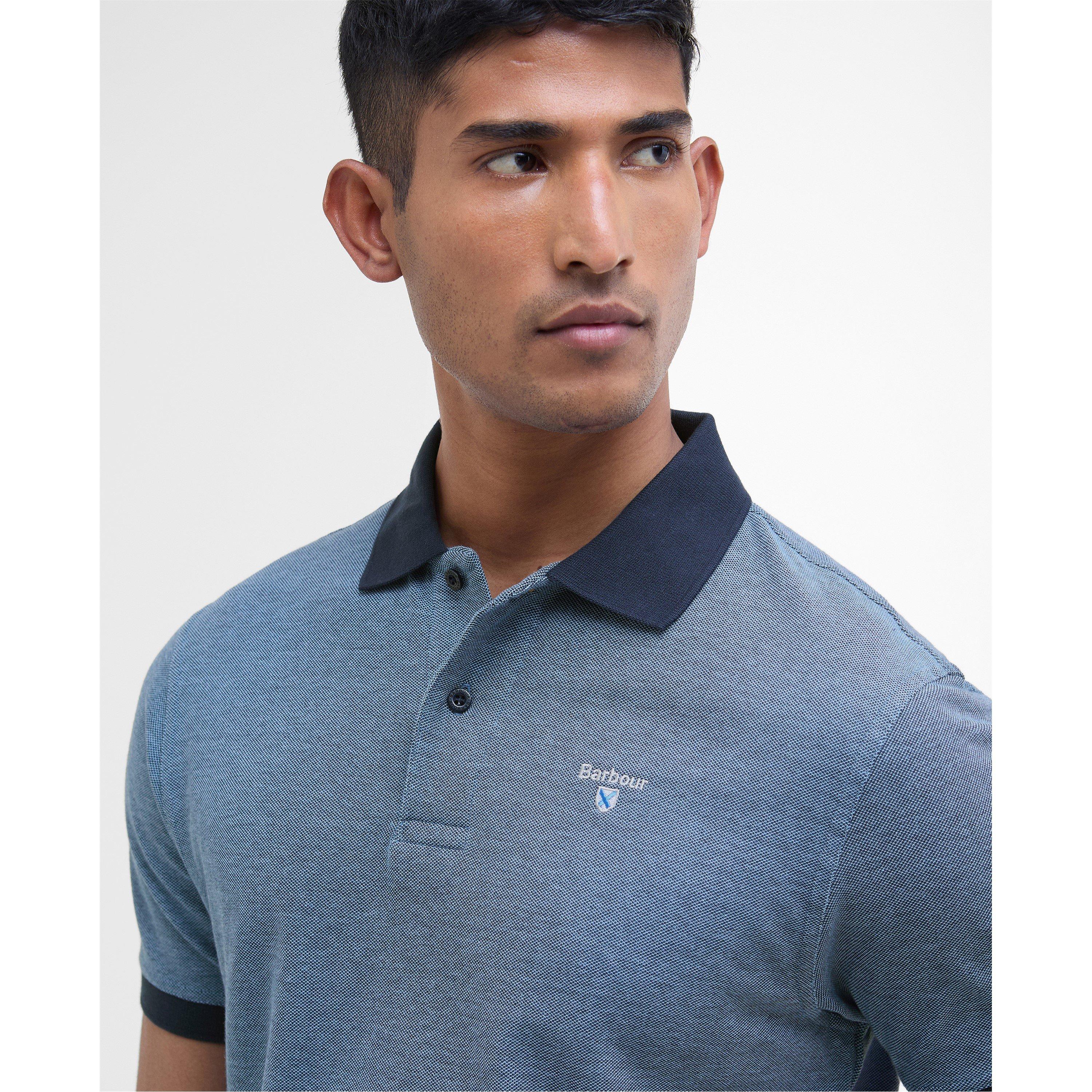 Navy NY91 - Barbour - Mens Sports Polo Mix Shirt - 4