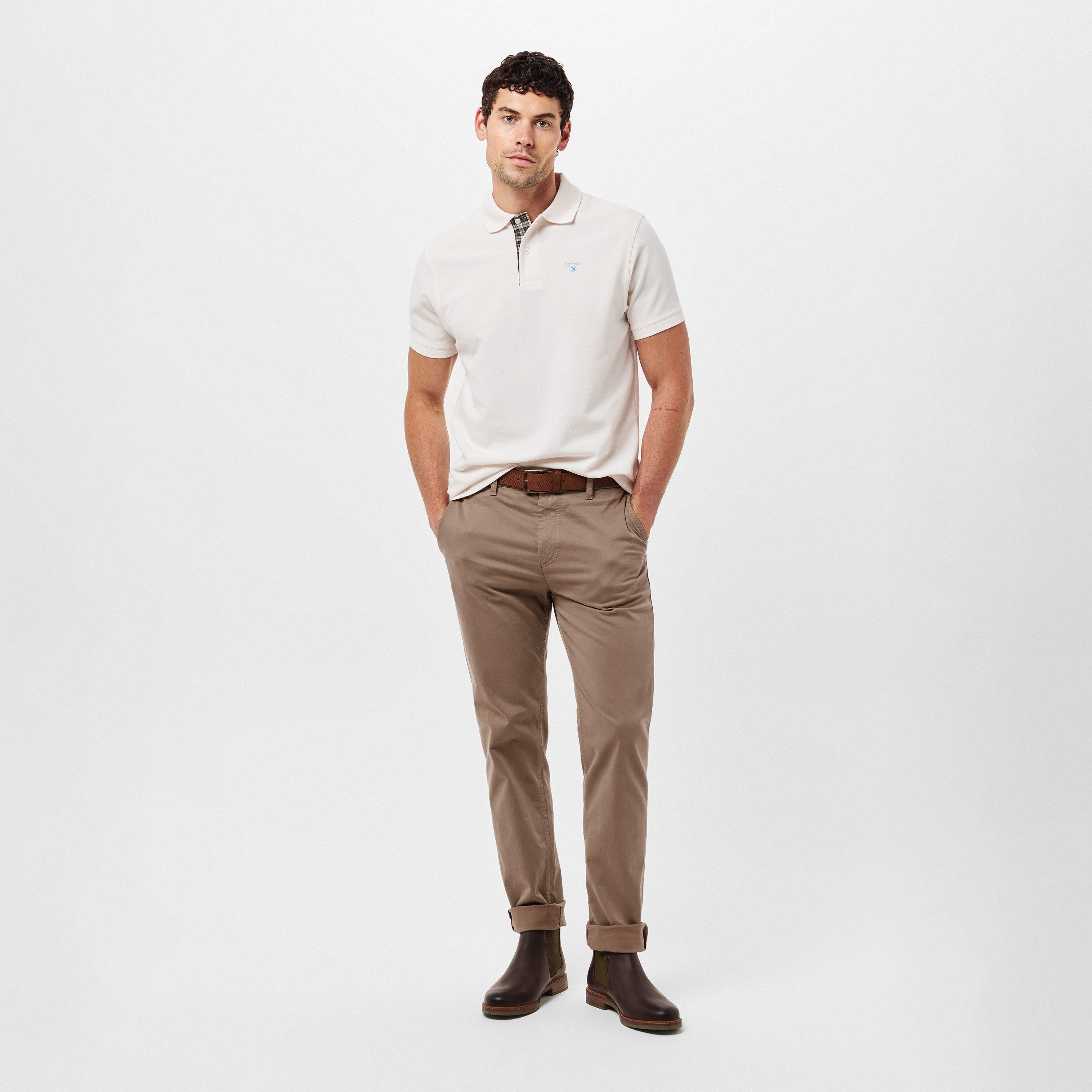 Whisper White - Barbour - Mens Sports Polo Mix Shirt - 6
