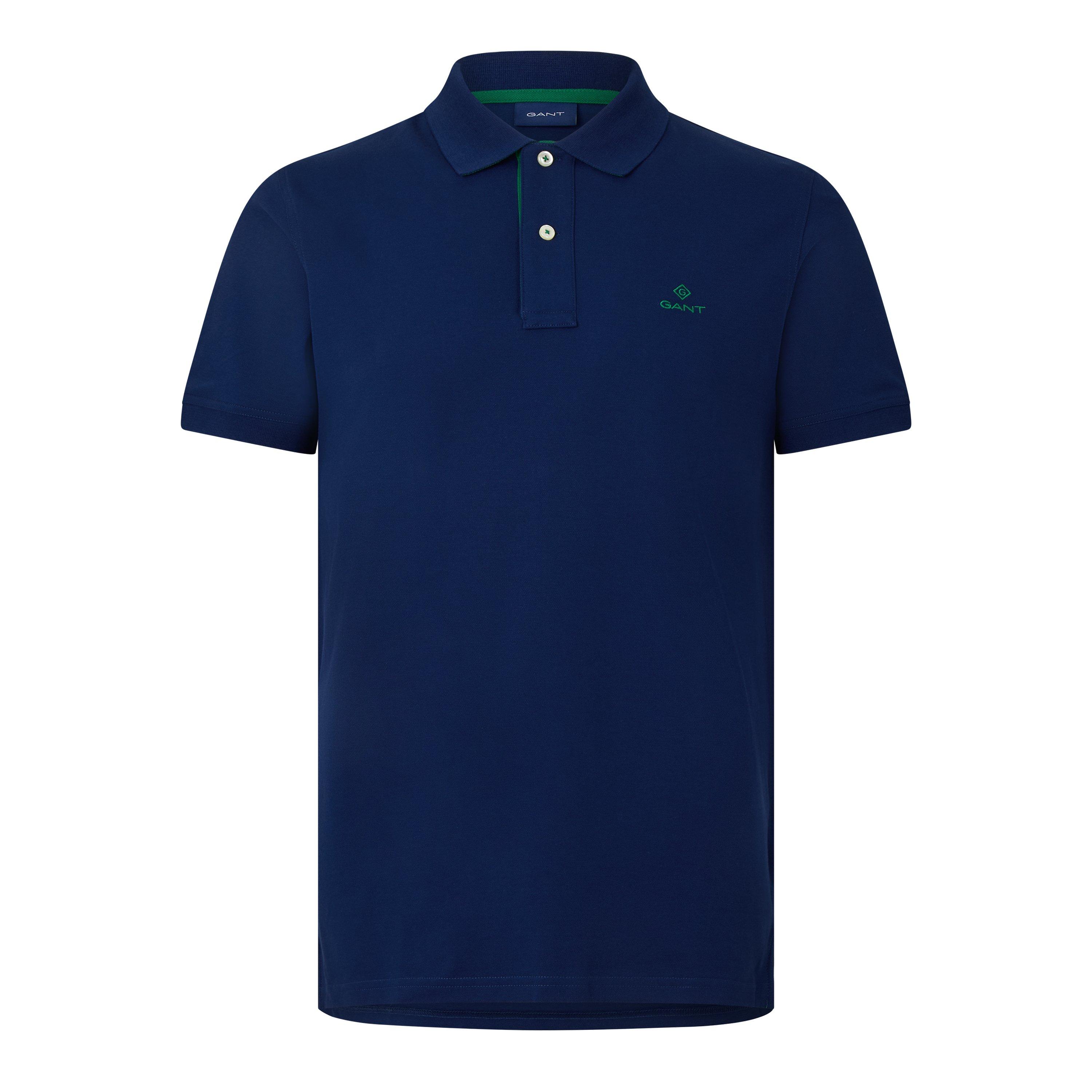Navy/Pink 423 - Gant - Contrast Rugger Polo Shirt - 1