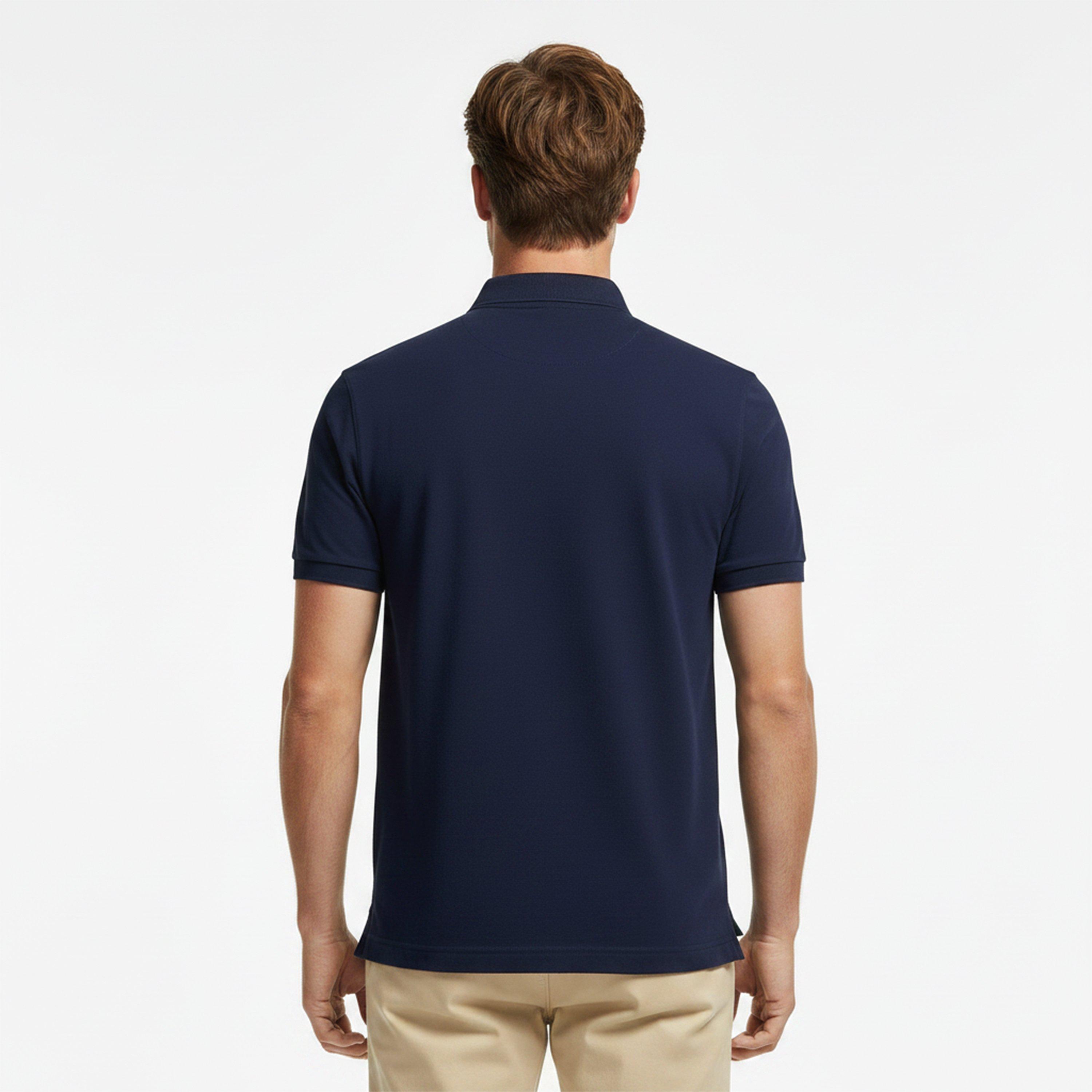 Navy/Pink 423 - Gant - Contrast Rugger Polo Shirt - 4