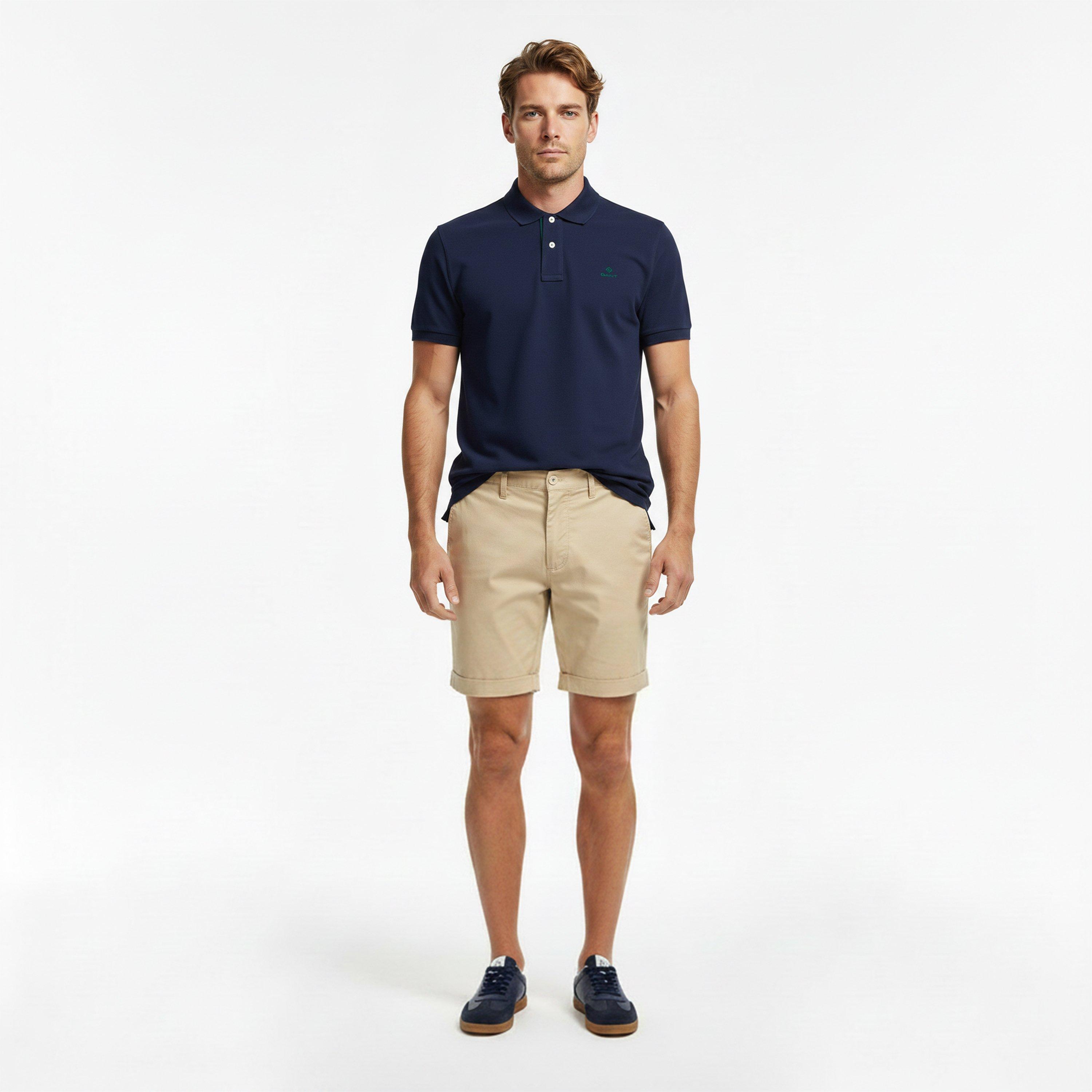 Navy/Pink 423 - Gant - Contrast Rugger Polo Shirt - 5