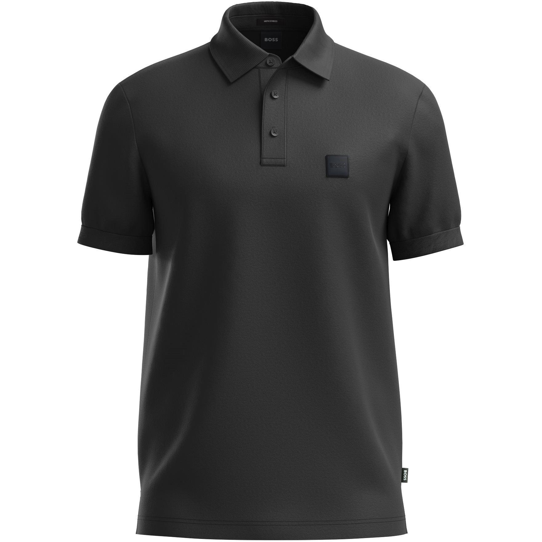 Black 002 - Boss - Men's HBB Parlay 143 Polo Shirt with Two Branded Buttons - 1