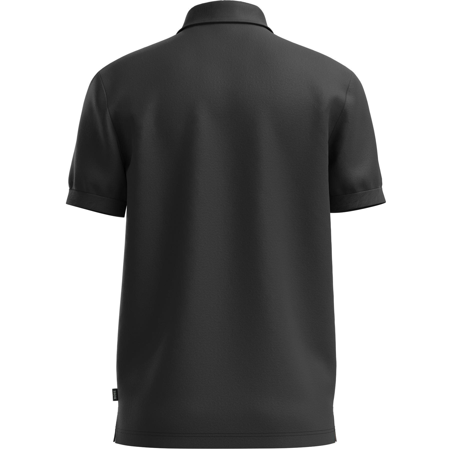 Black 002 - Boss - Men's HBB Parlay 143 Polo Shirt with Two Branded Buttons - 2