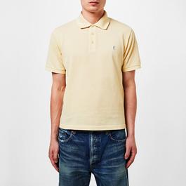 Saint Laurent Logo Pique Polo Shirt