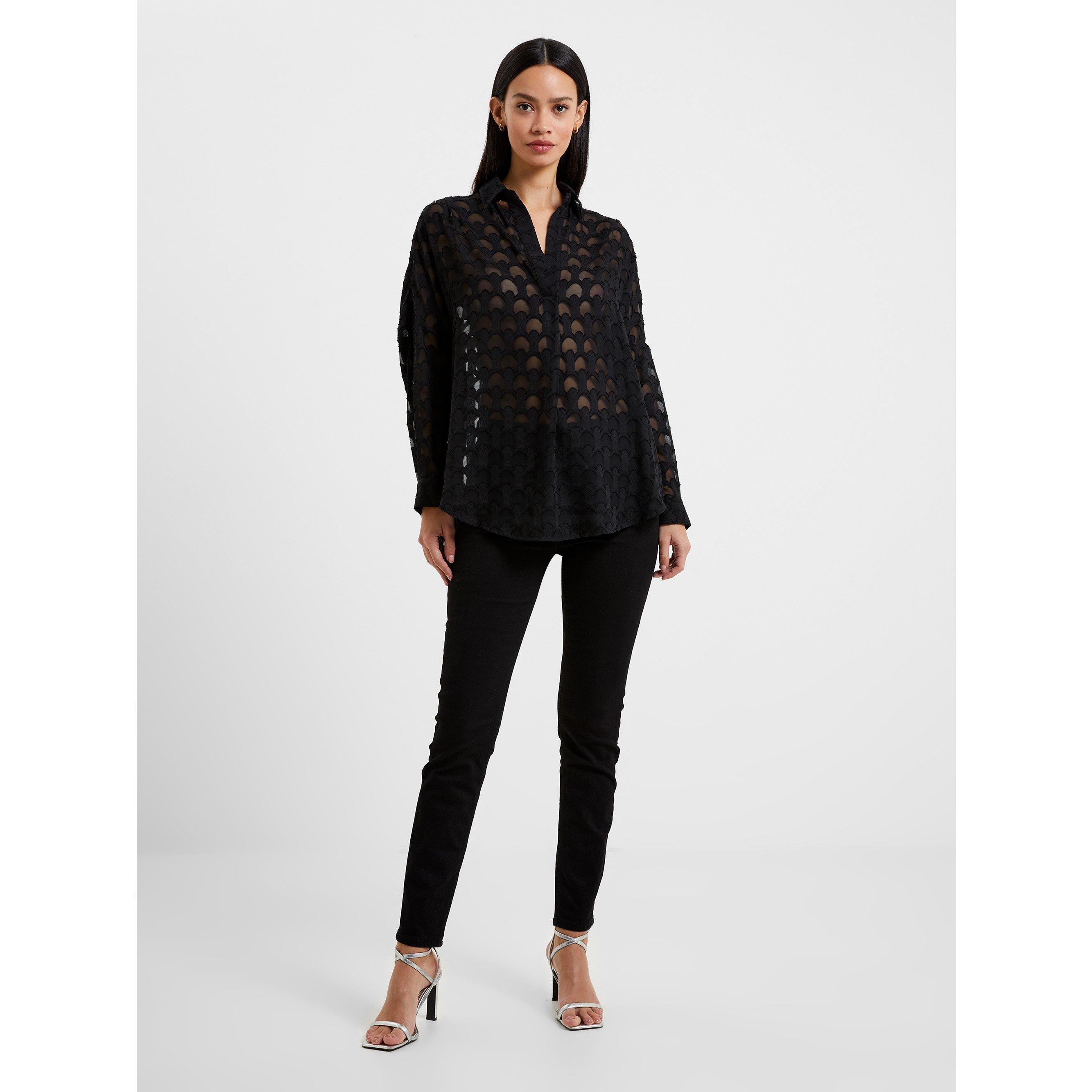 01-Blackout - French Connection - Geo Burn-Out Popover Shirt - 3