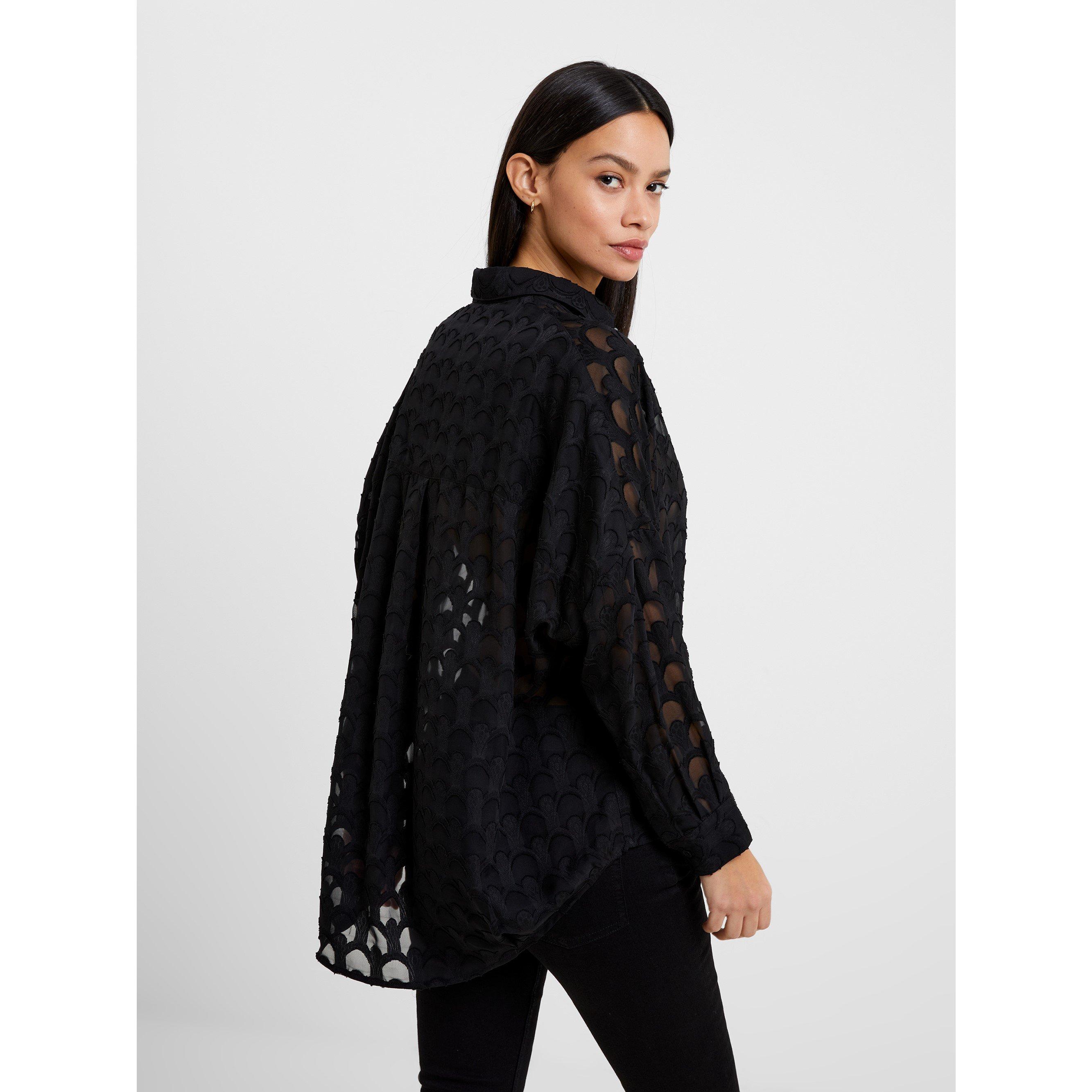 01-Blackout - French Connection - Geo Burn-Out Popover Shirt - 4