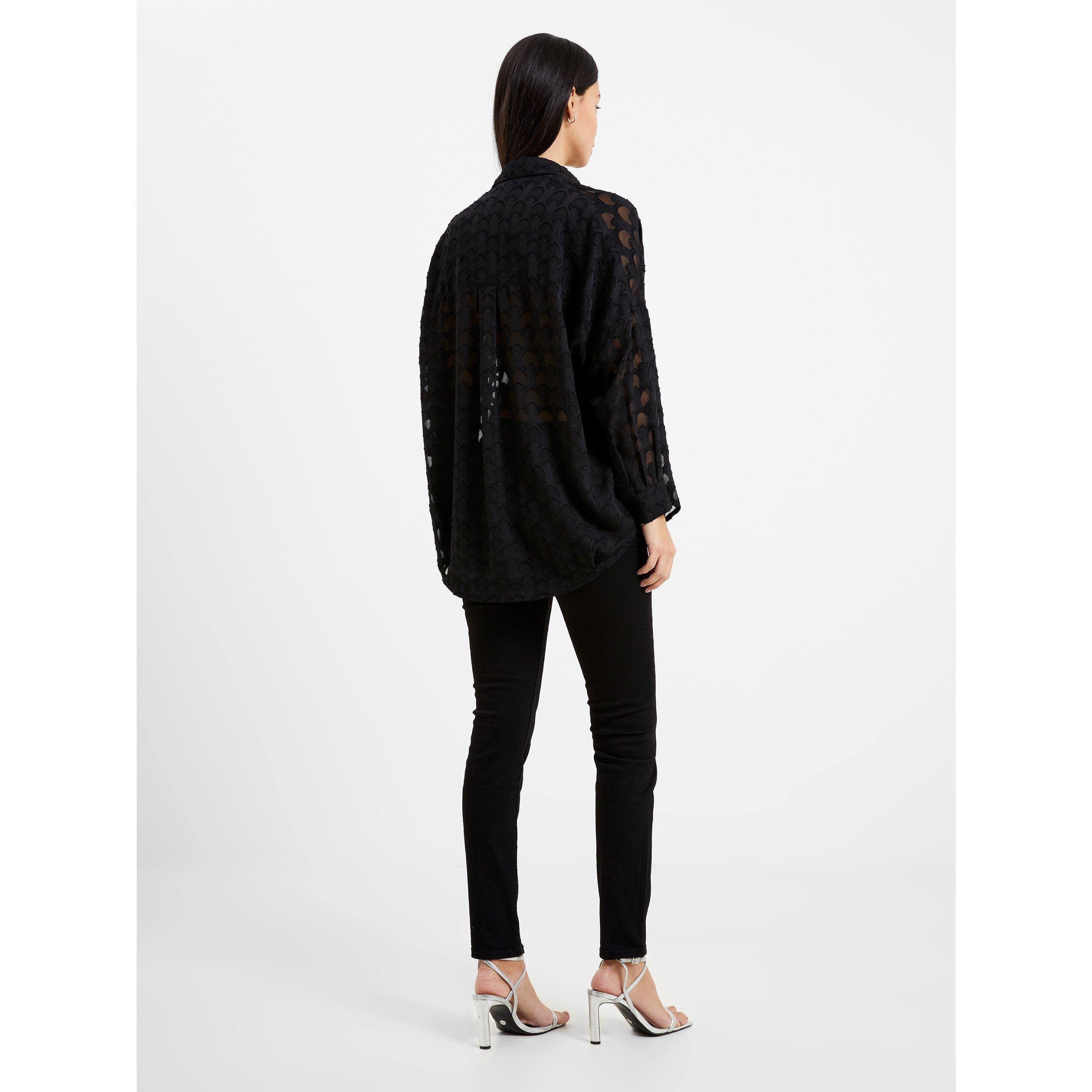 01-Blackout - French Connection - Geo Burn-Out Popover Shirt - 5