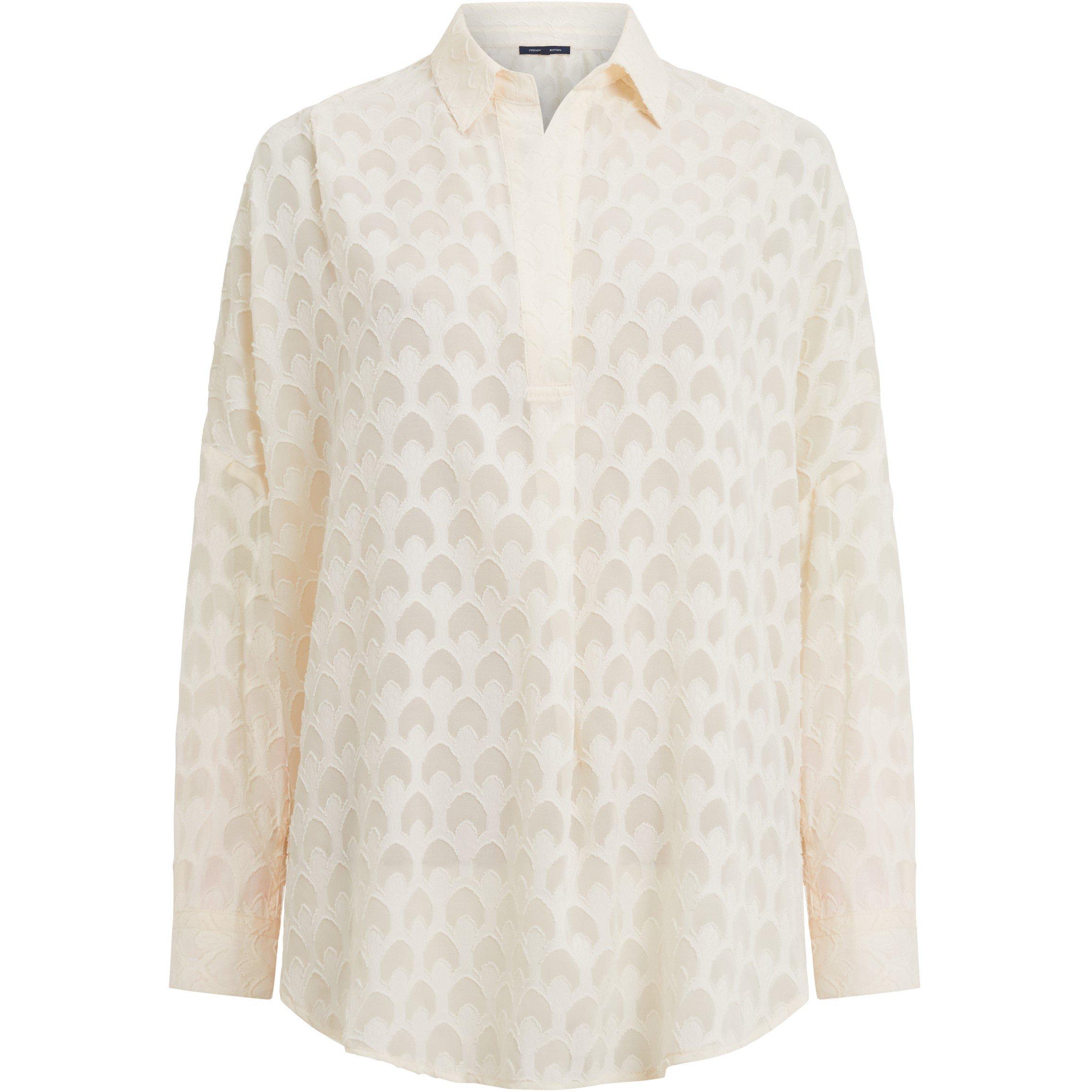 11-Classic Crm - French Connection - Geo Burn-Out Popover Shirt - 1