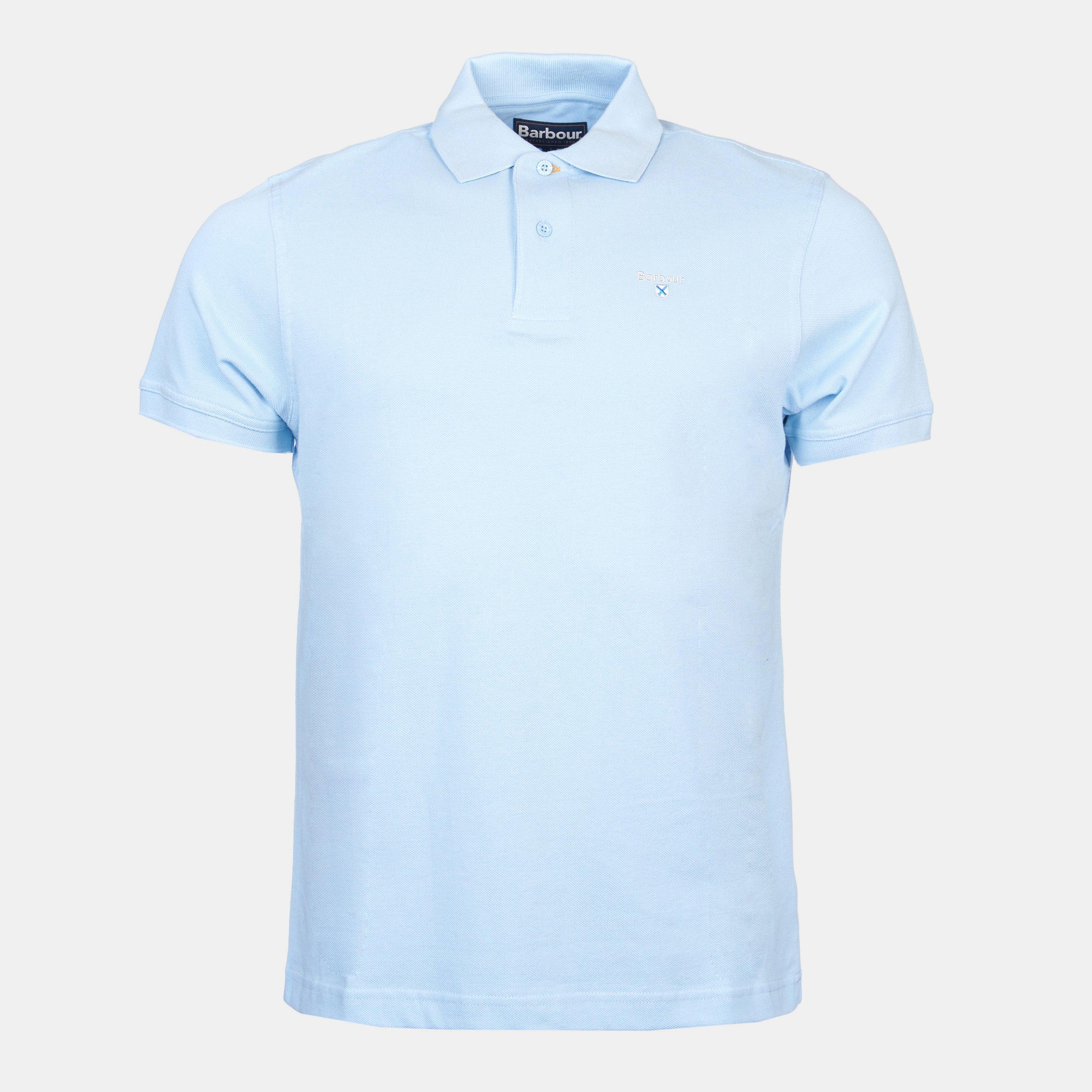 Barbour Men's Sports Polo Shirt - Sky Blue Bl32 - M
