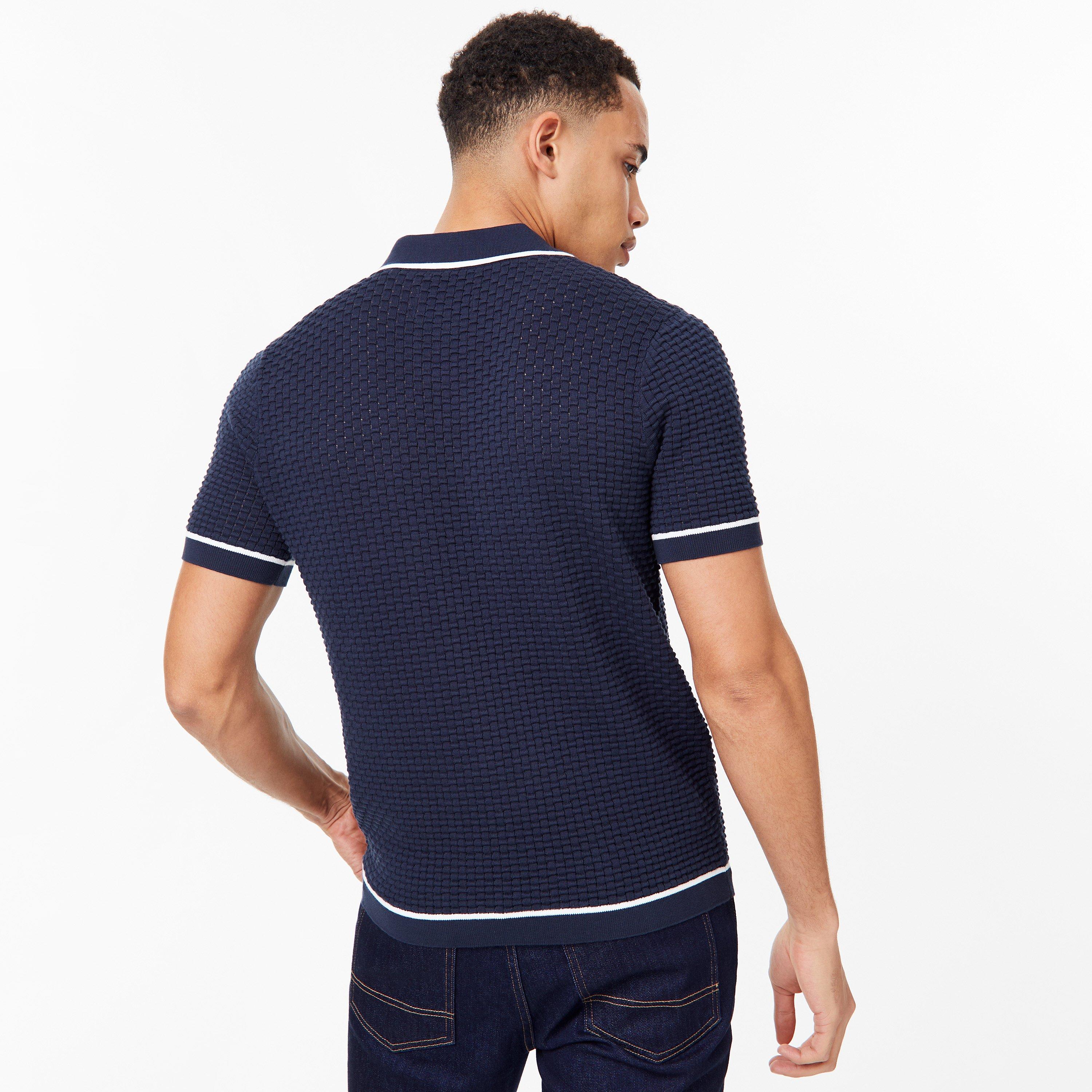 Navy - Jack Wills - Texture Polo - 3