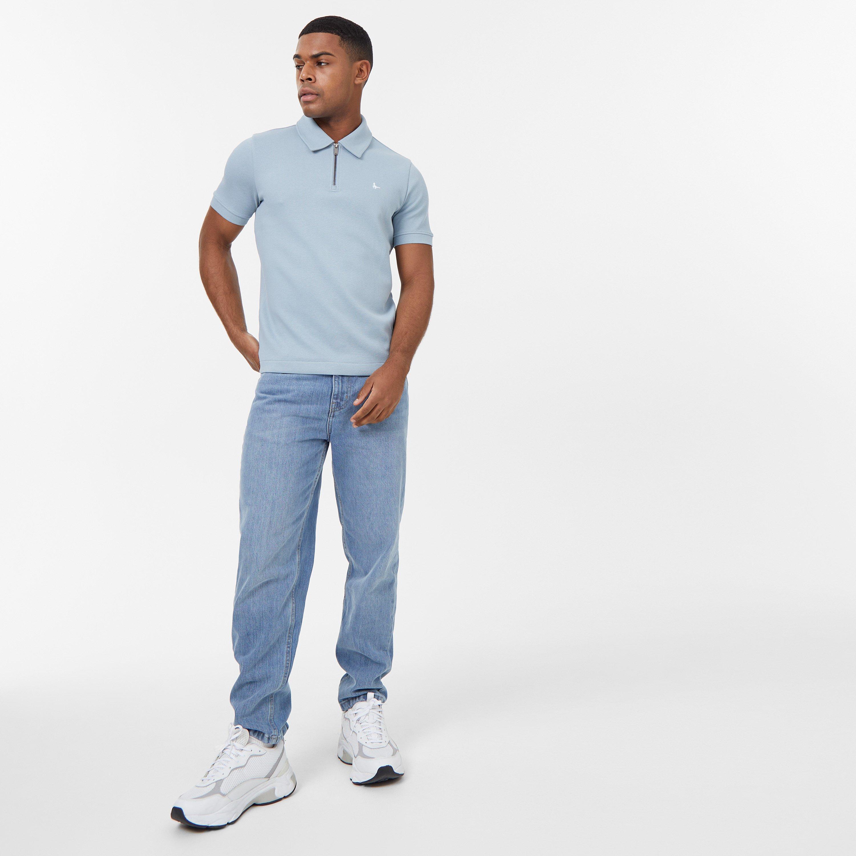 Pulverblau - Jack Wills - Zip Polo T-Shirt - 4