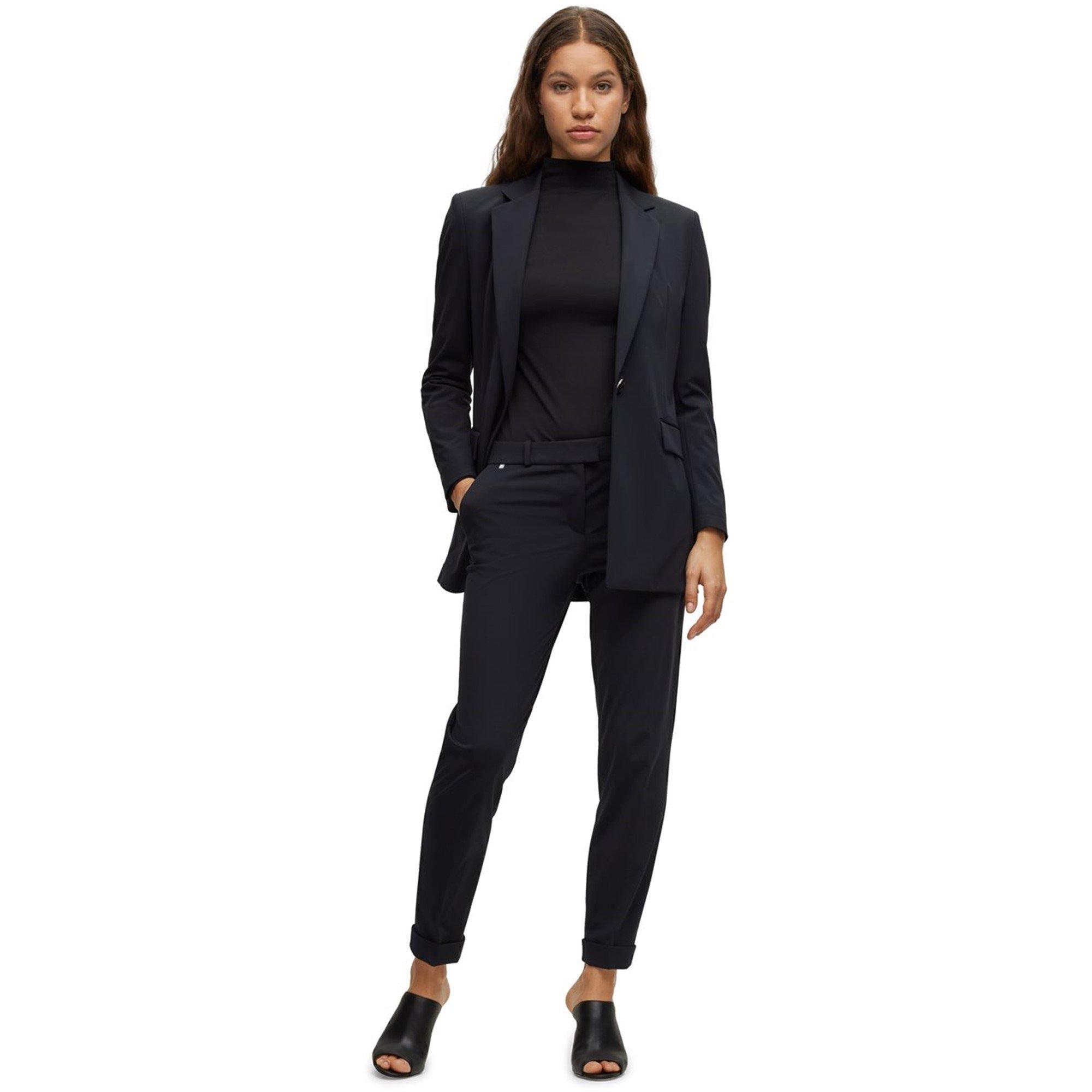 Black 001 - Boss - Women's Tobaluka9 Straight Trousers - 5