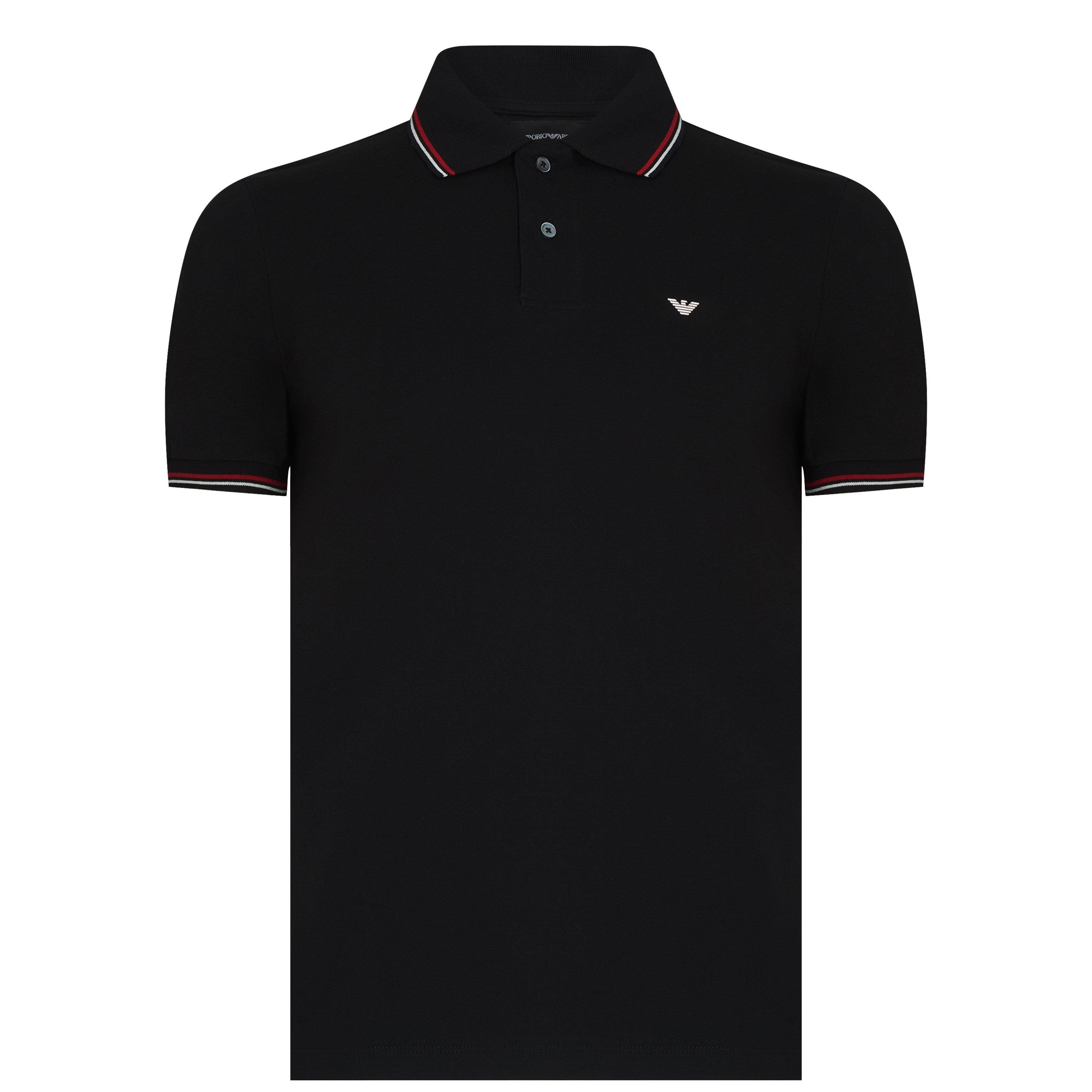 Emporio Armani Men's Regular Fit Polo Shirt - Black 0999 - XL