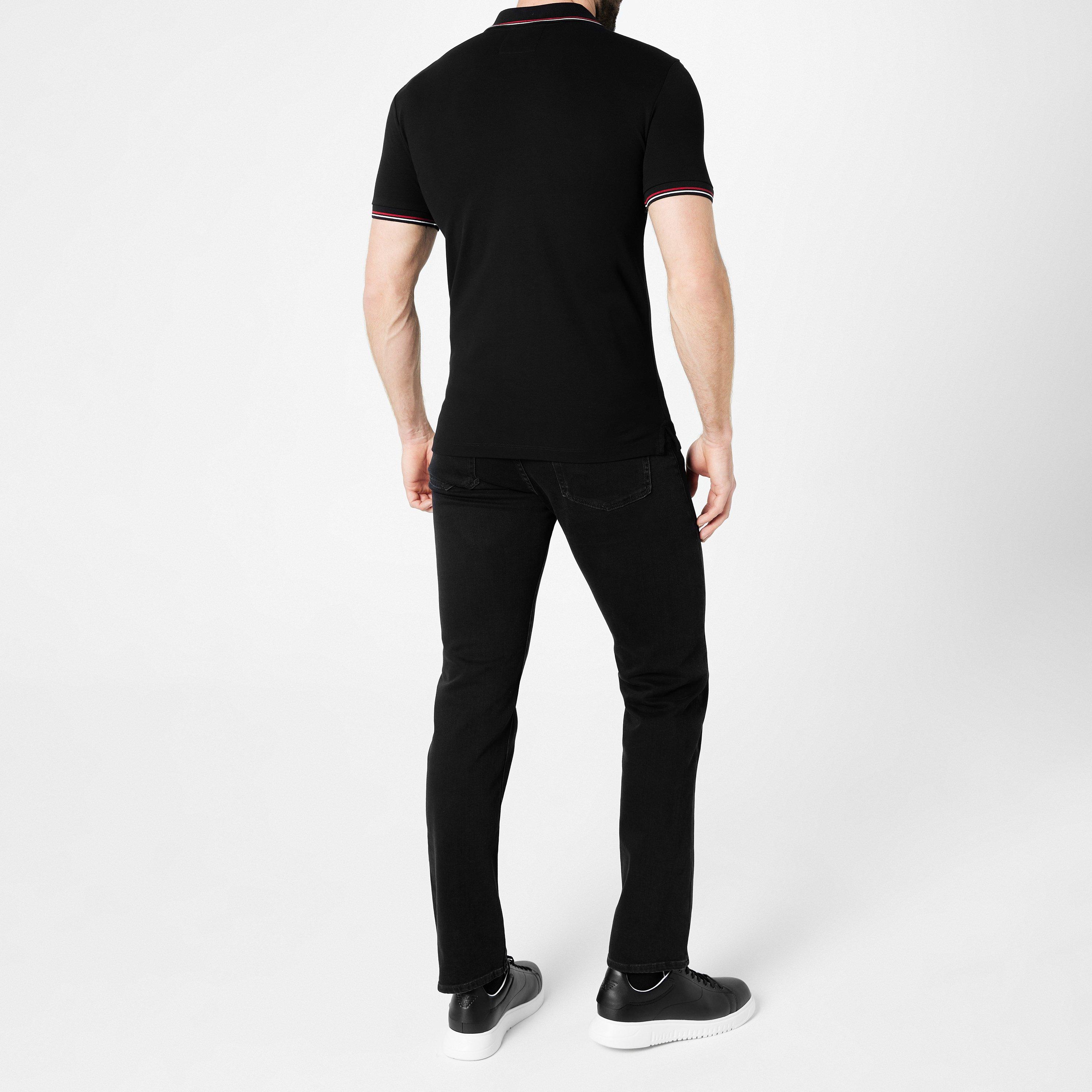 Black 0999 - Emporio Armani - Men's Regular Fit Polo Shirt - 4