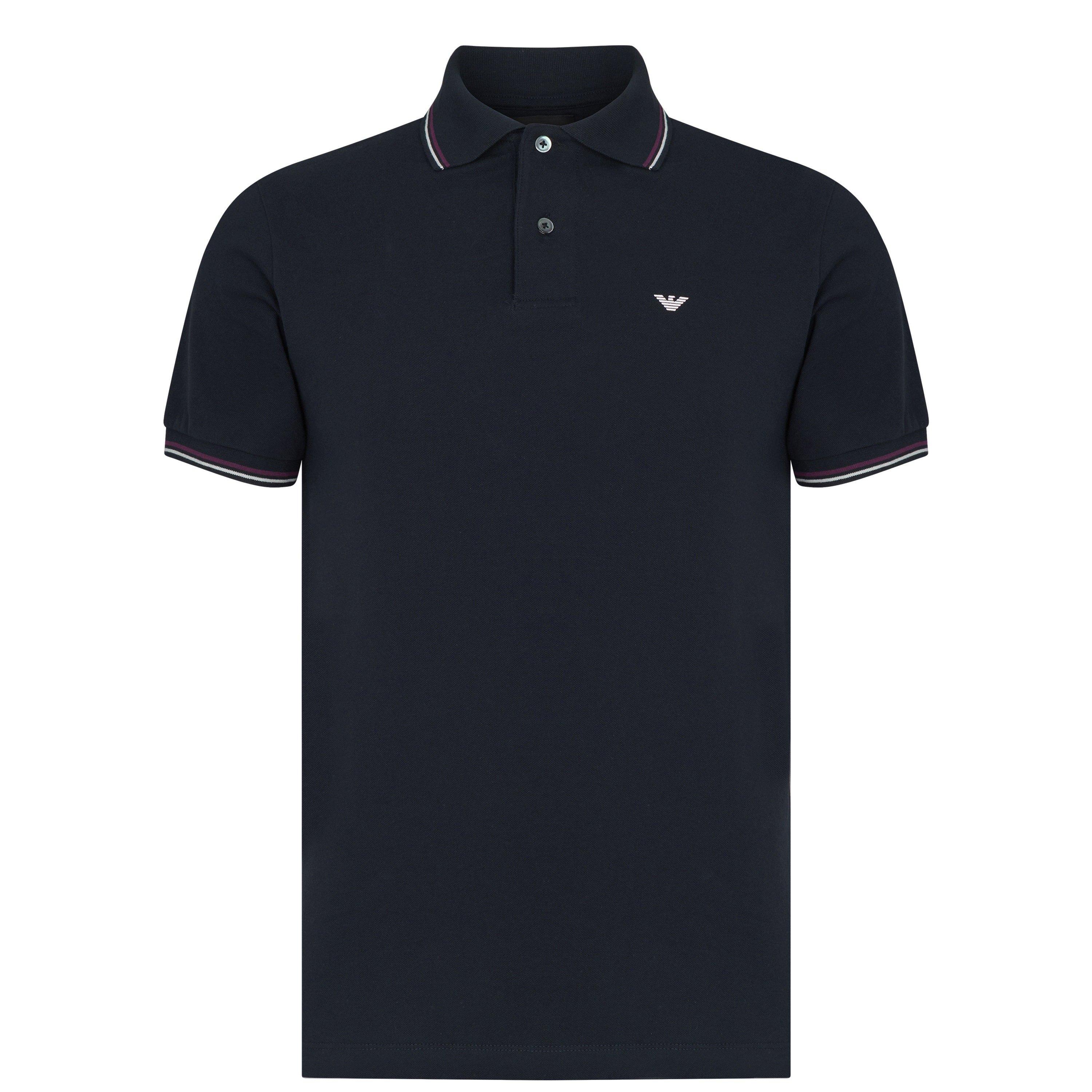 Emporio Armani Men's Regular Fit Polo Shirt - Navy 0920 - L