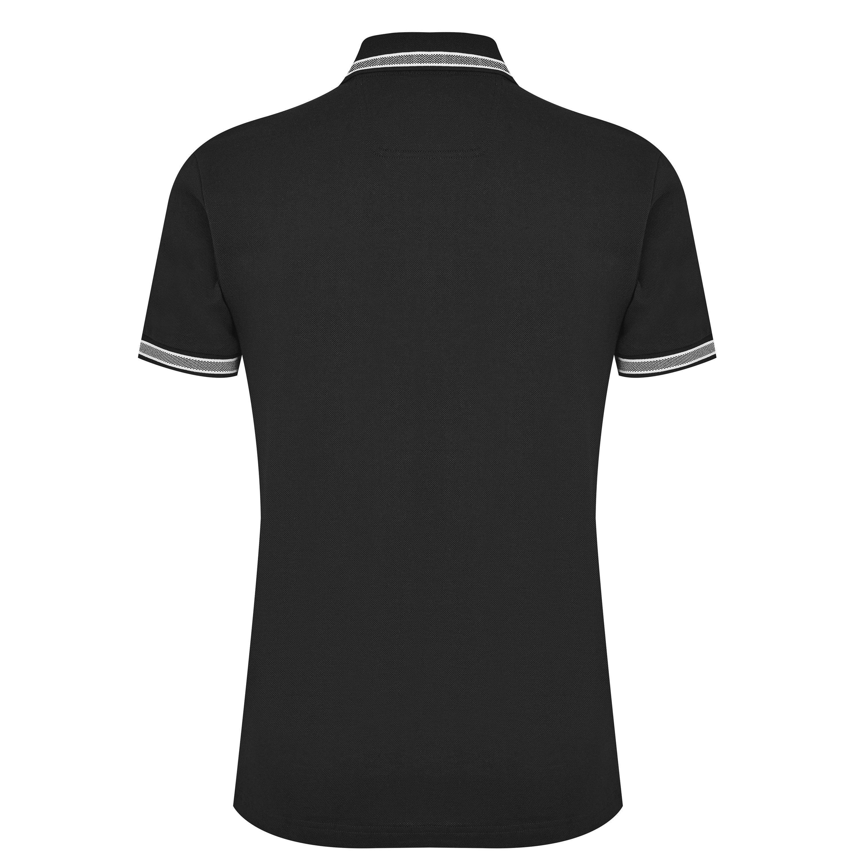 Preto 001 - Boss - Men's HBG Paddy Polo Shirt with Contrast Tipping - 2