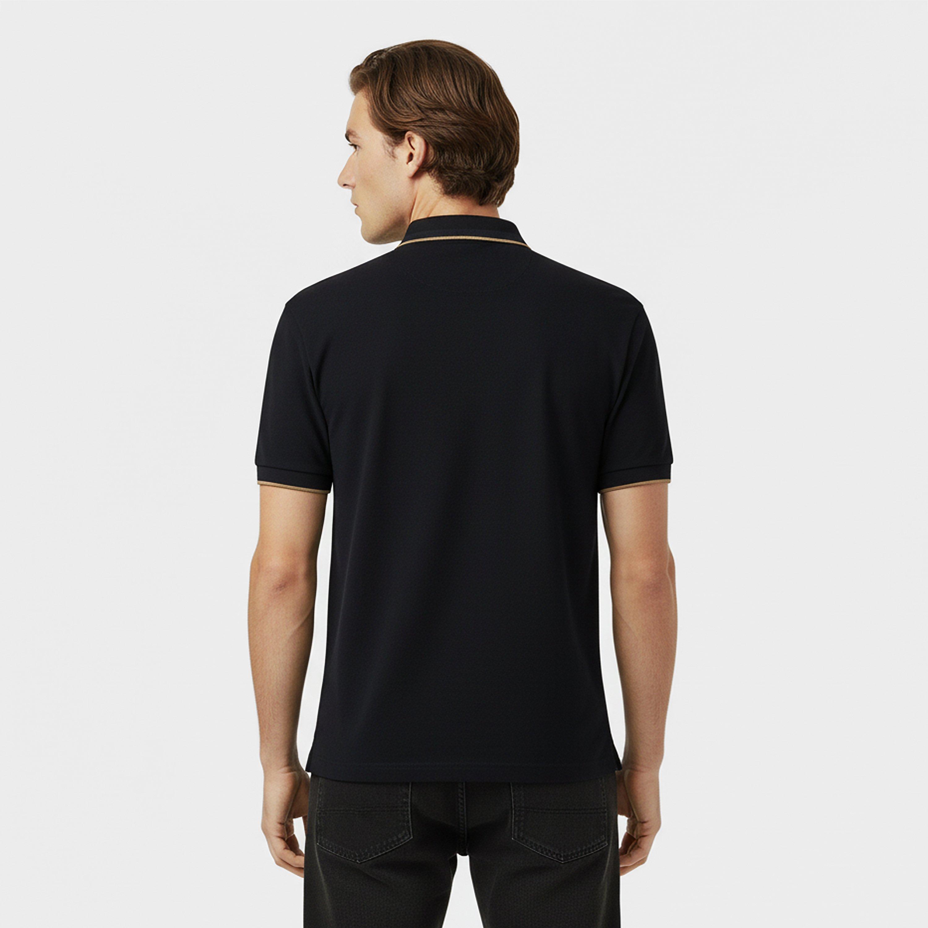 Black/Gold 002 - Boss - Mens BOSS GREEN Paddy Polo Shirt with Contrast Tipping - 4