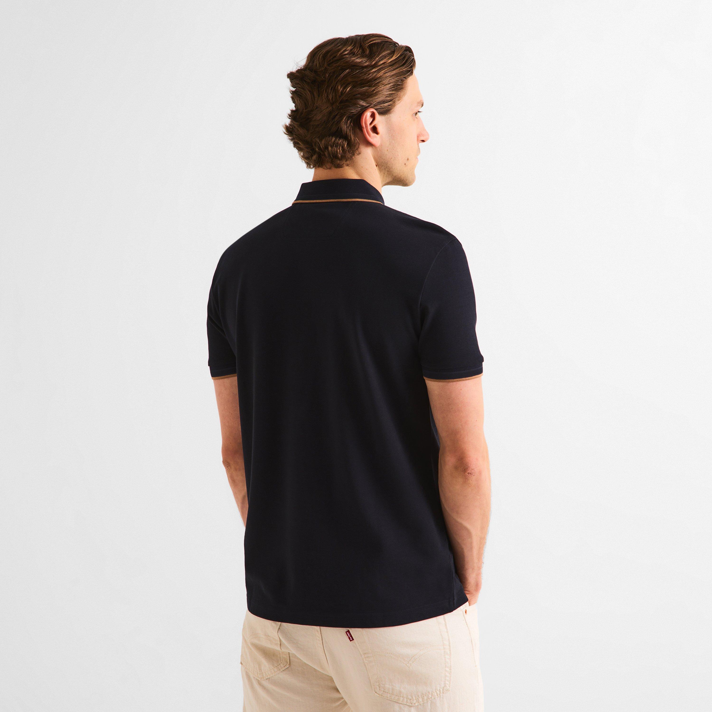 Navy/Gold 401 - Boss - Mens BOSS GREEN Paddy Polo Shirt with Contrast Tipping - 4