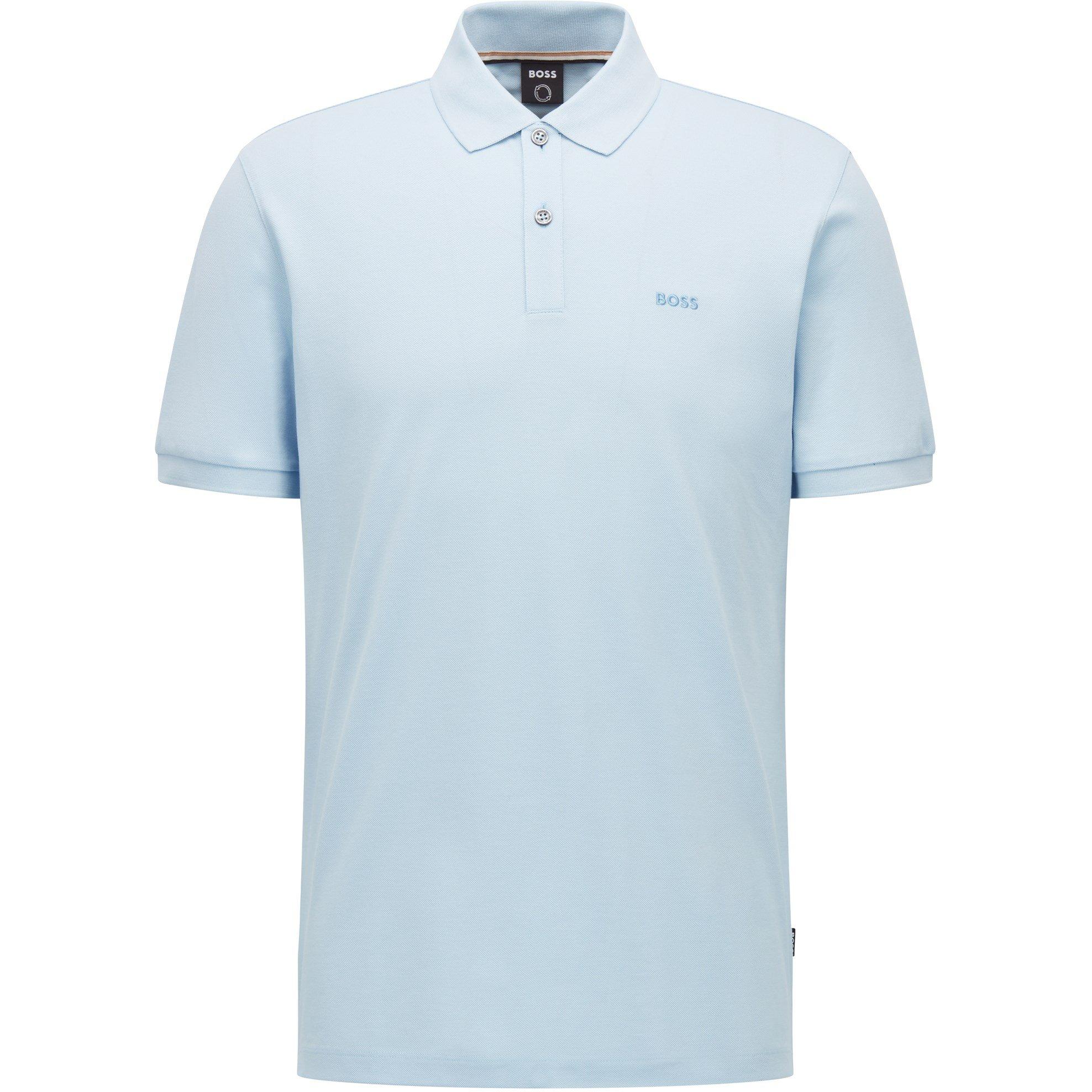 Pastel Blue 450 - Boss - Men's HBB Pallas Polo Iconic Logo Embroidered Shirt - 6