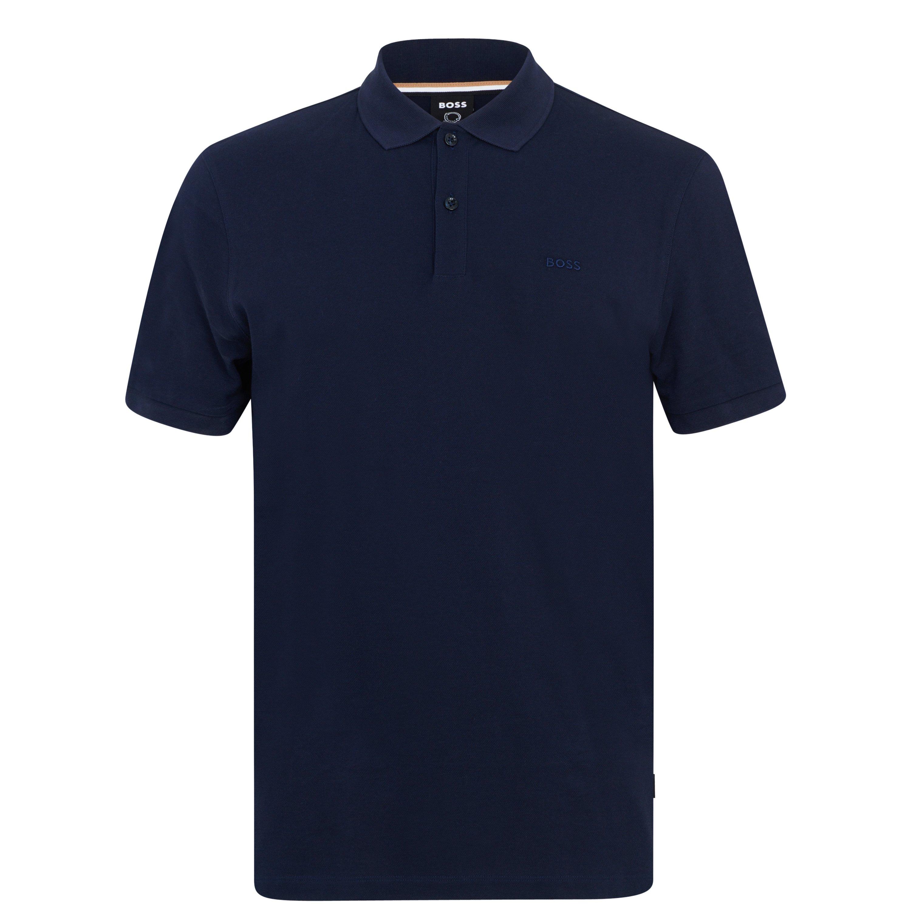 Navy 404 - Boss - Mens BOSS BLACK Pallas Polo Iconic Logo Embroidered Shirt - 1