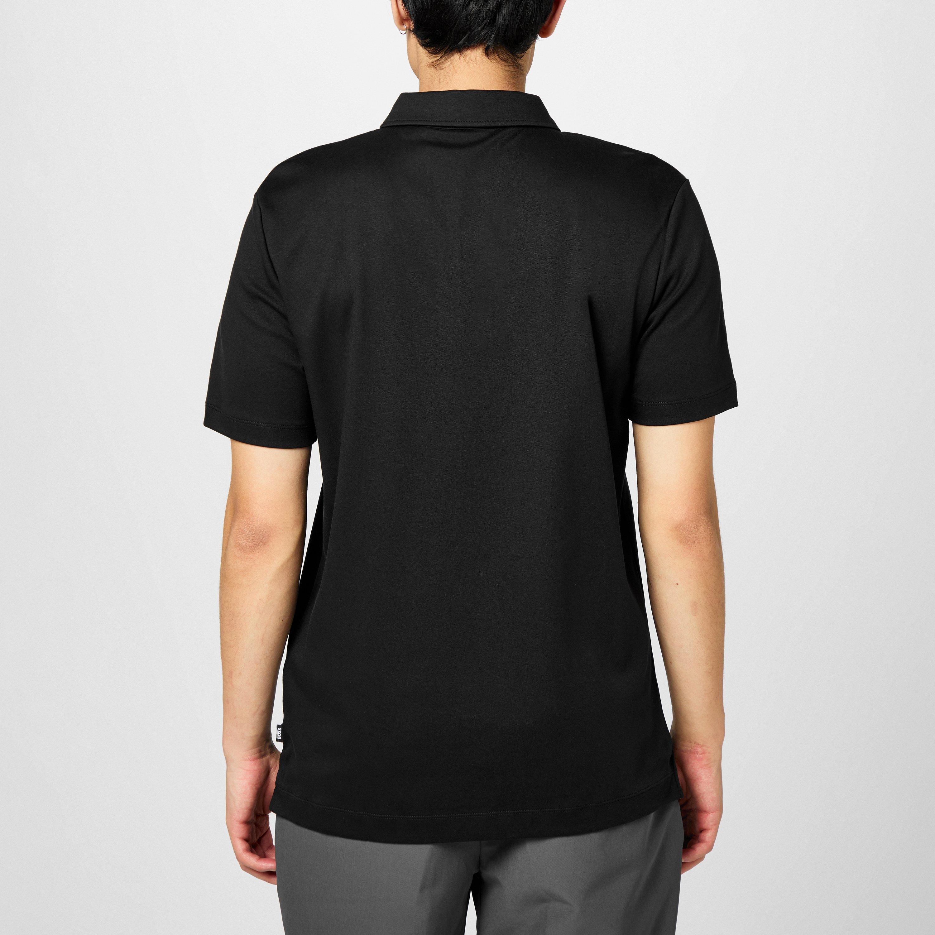 Black 001 - Boss - Mens BOSS BLACK Short Sleeve Polo Shirt with Logo Detail - Slim Fit - 4