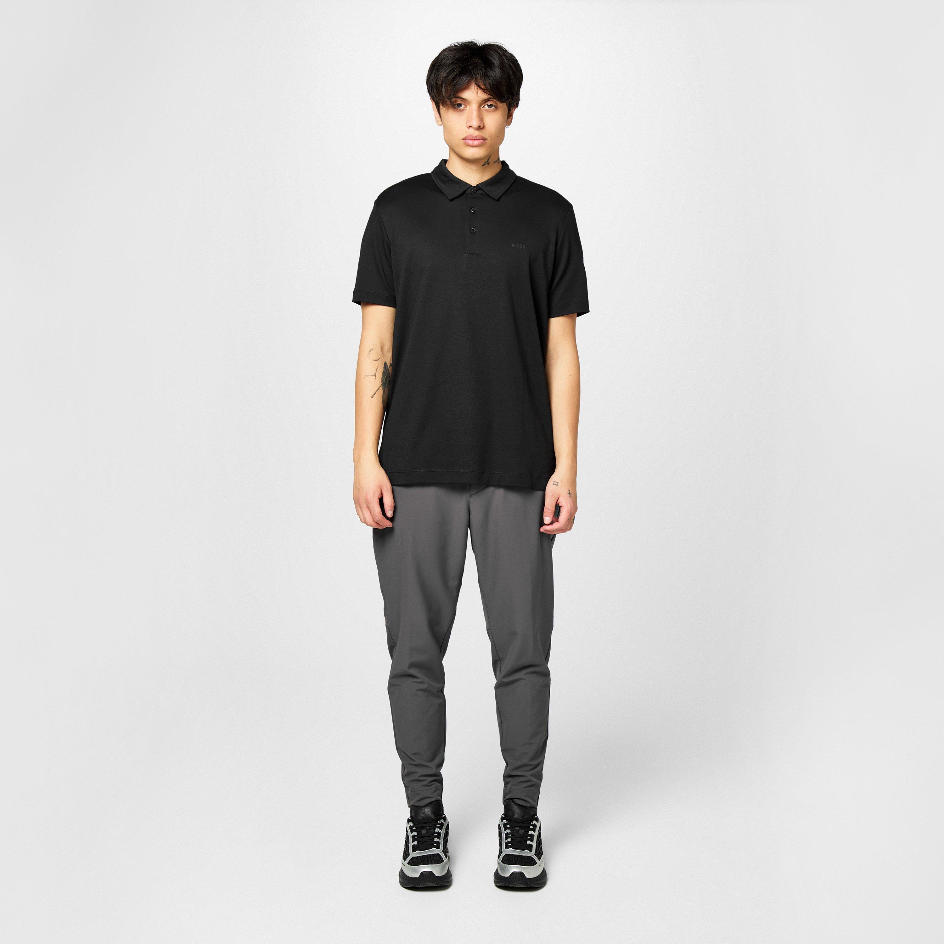 Black 001 - Boss - Mens BOSS BLACK Short Sleeve Polo Shirt with Logo Detail - Slim Fit - 5