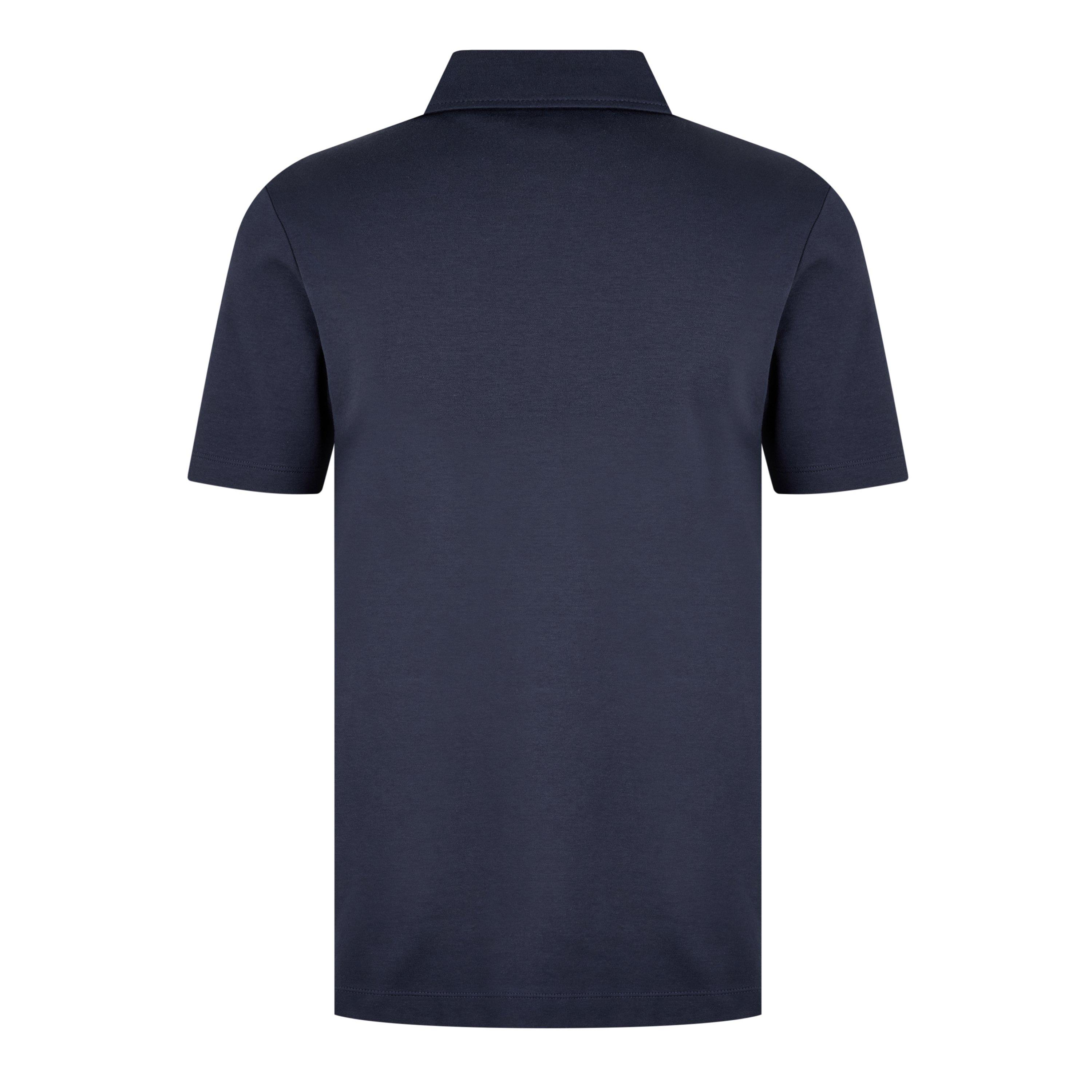 Dark Blue - Boss - Mens BOSS BLACK Short Sleeve Polo Shirt with Logo Detail - Slim Fit - 2