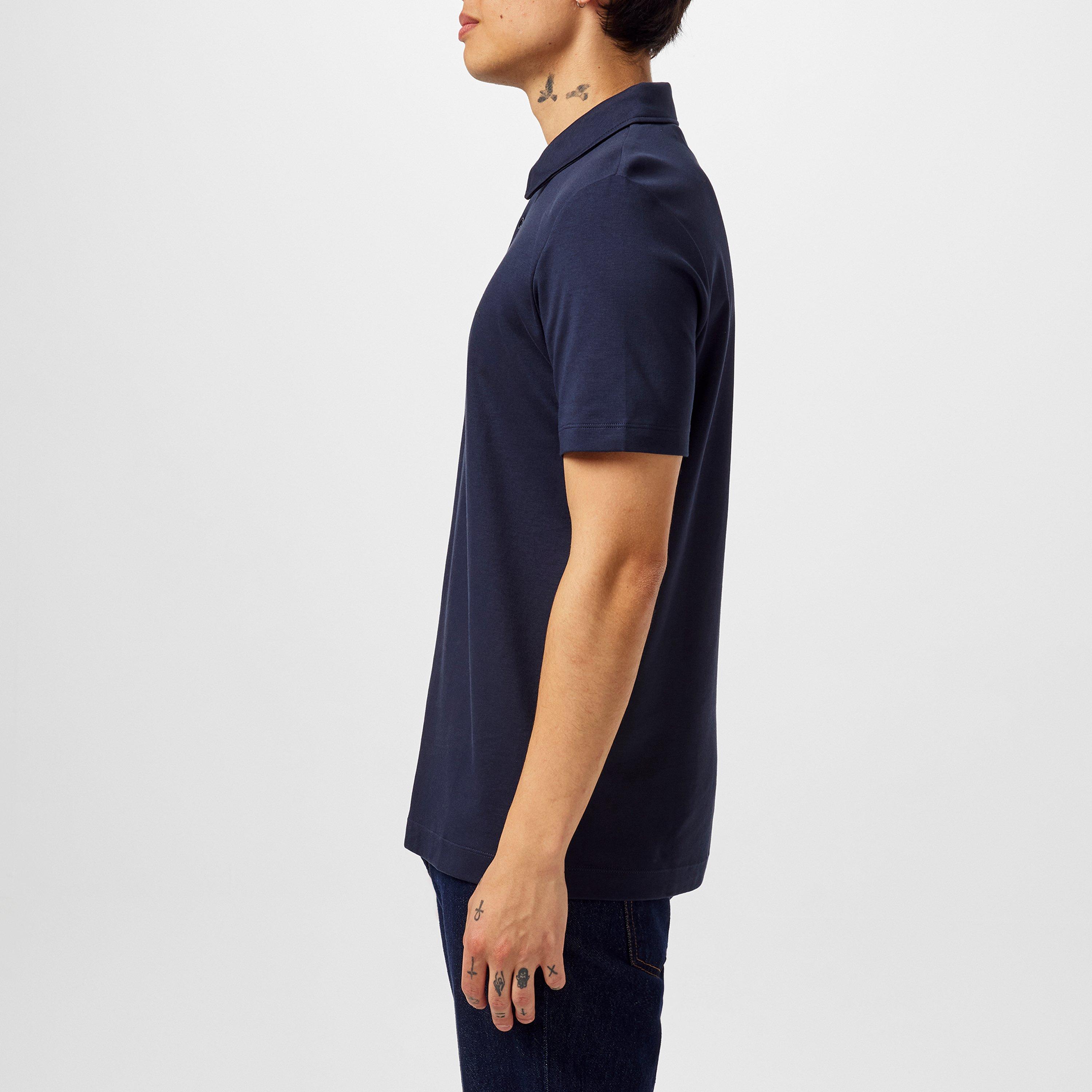 Dark Blue - Boss - Mens BOSS BLACK Short Sleeve Polo Shirt with Logo Detail - Slim Fit - 5