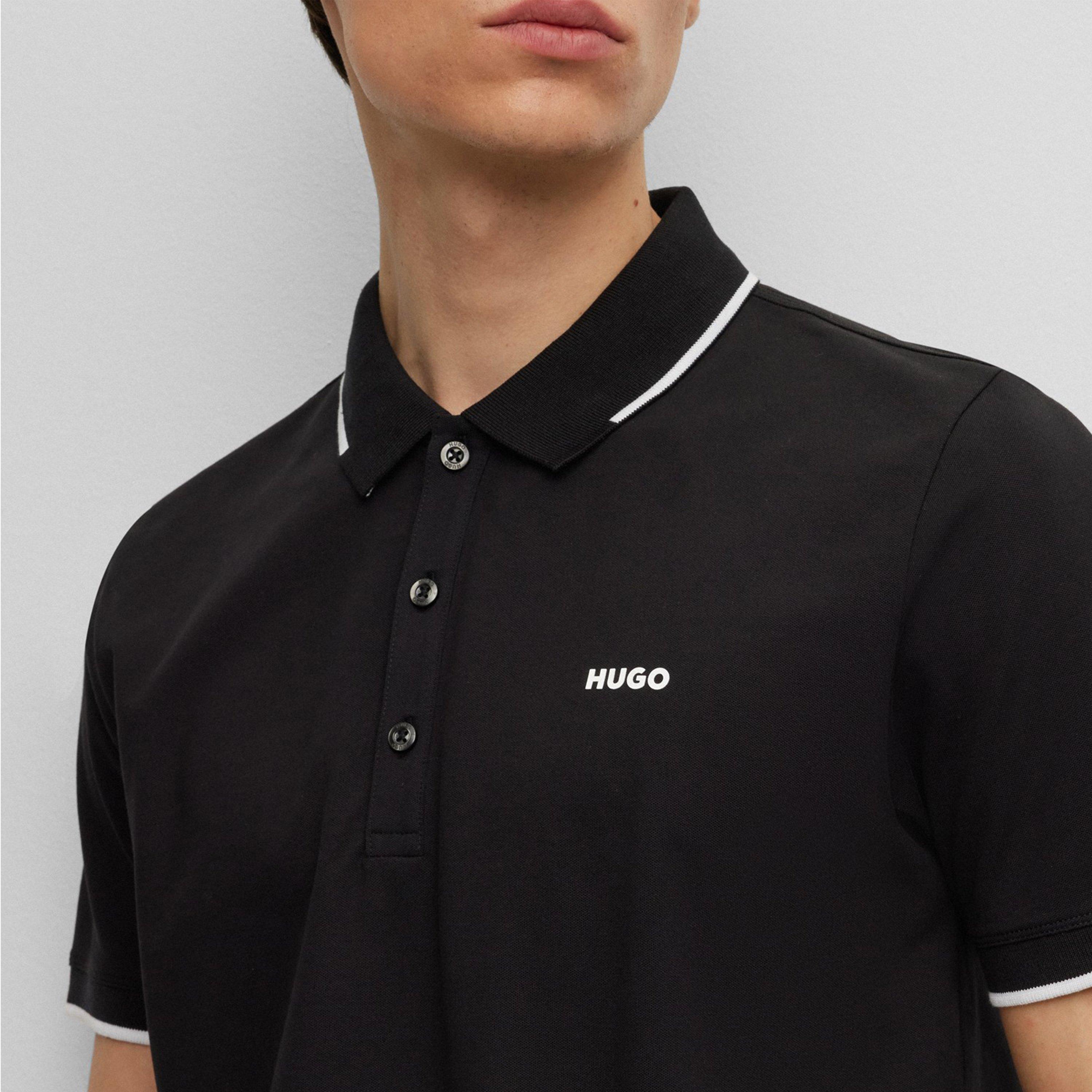 Black 001 - Hugo - Dinoso Polo Shirt - 5