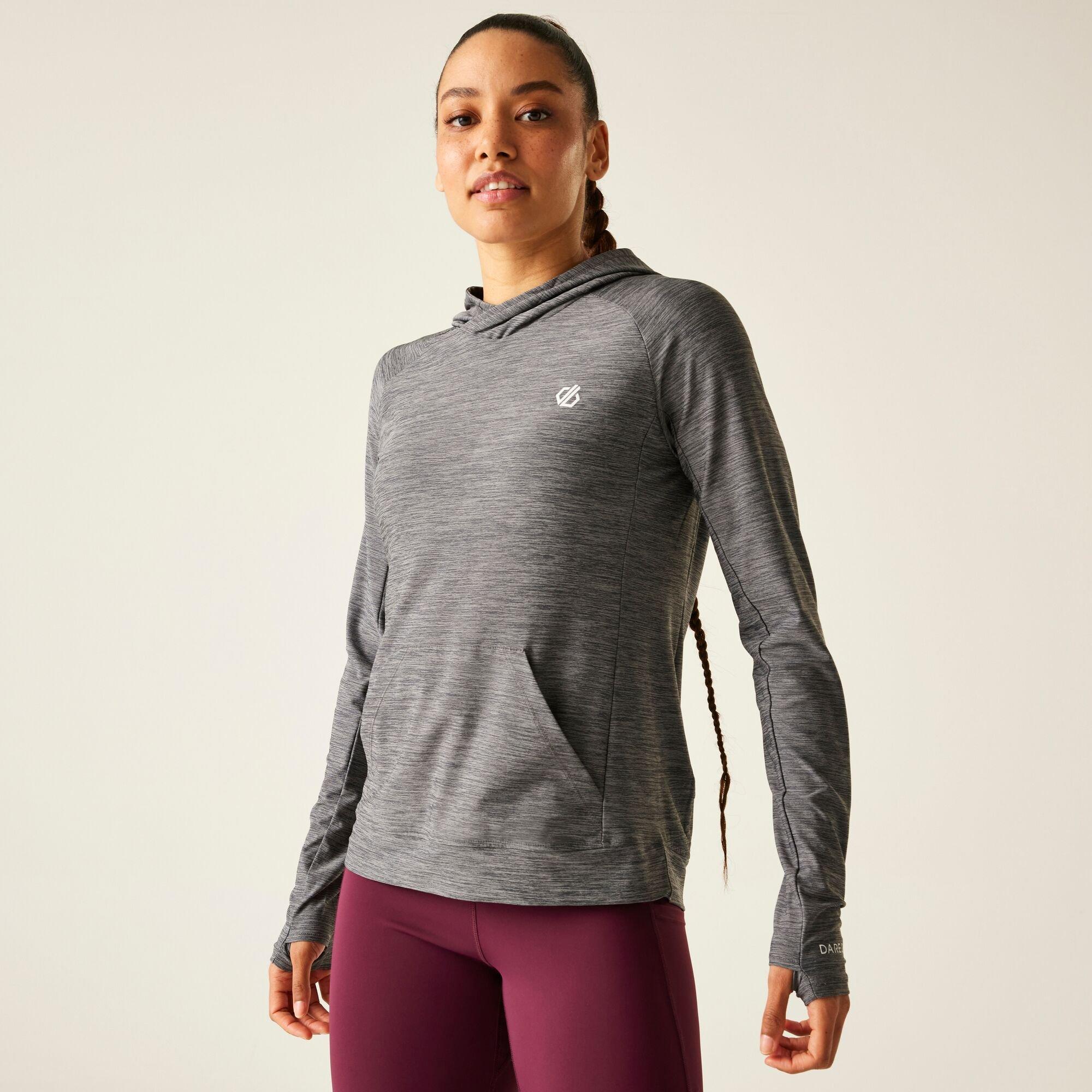 Ebony Grey - Dare 2b - Womens Sprint Quick-Drying UPF 40+ Hoodie - 1