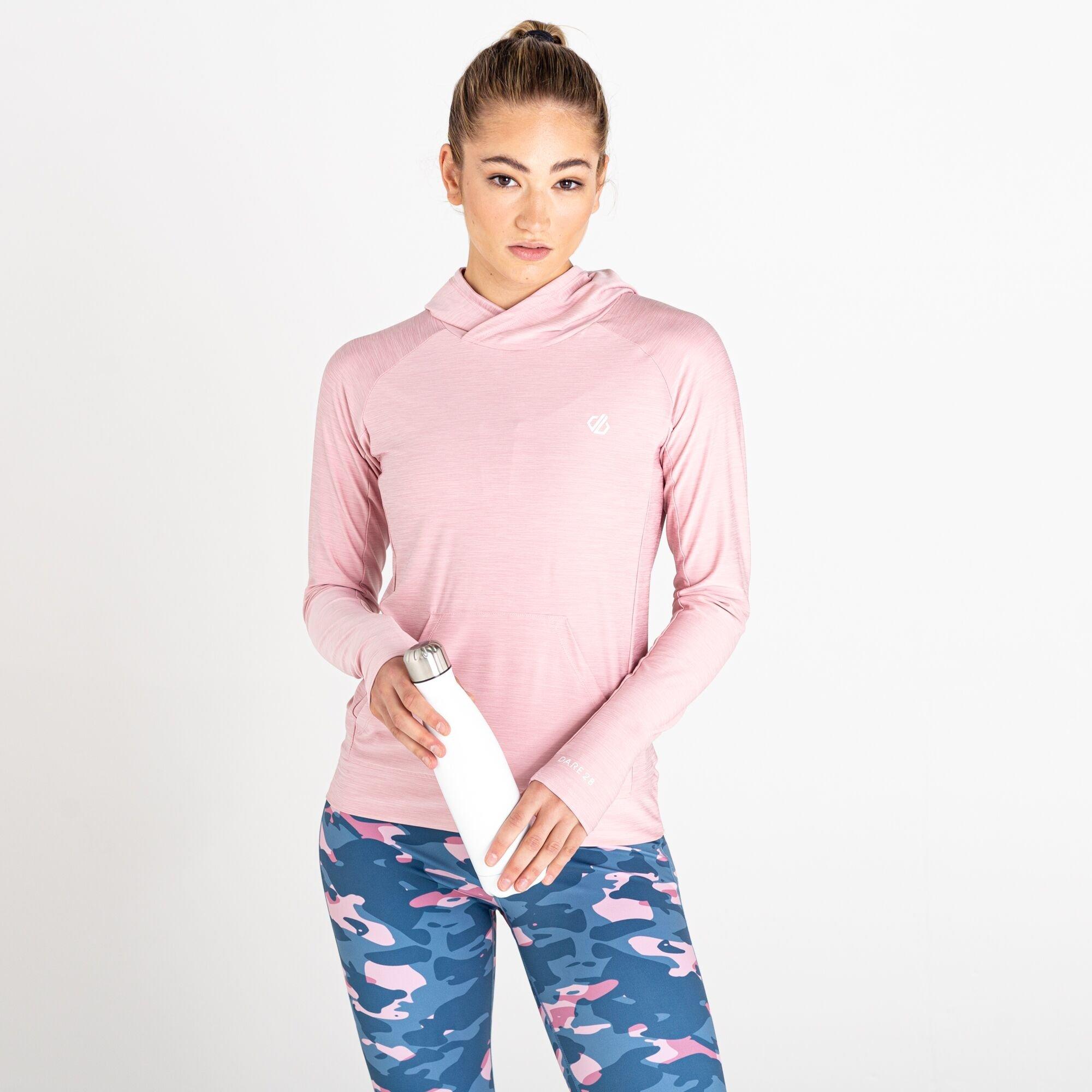 Powder Pink - Dare 2b - Womens Sprint Quick-Drying UPF 40+ Hoodie - 12