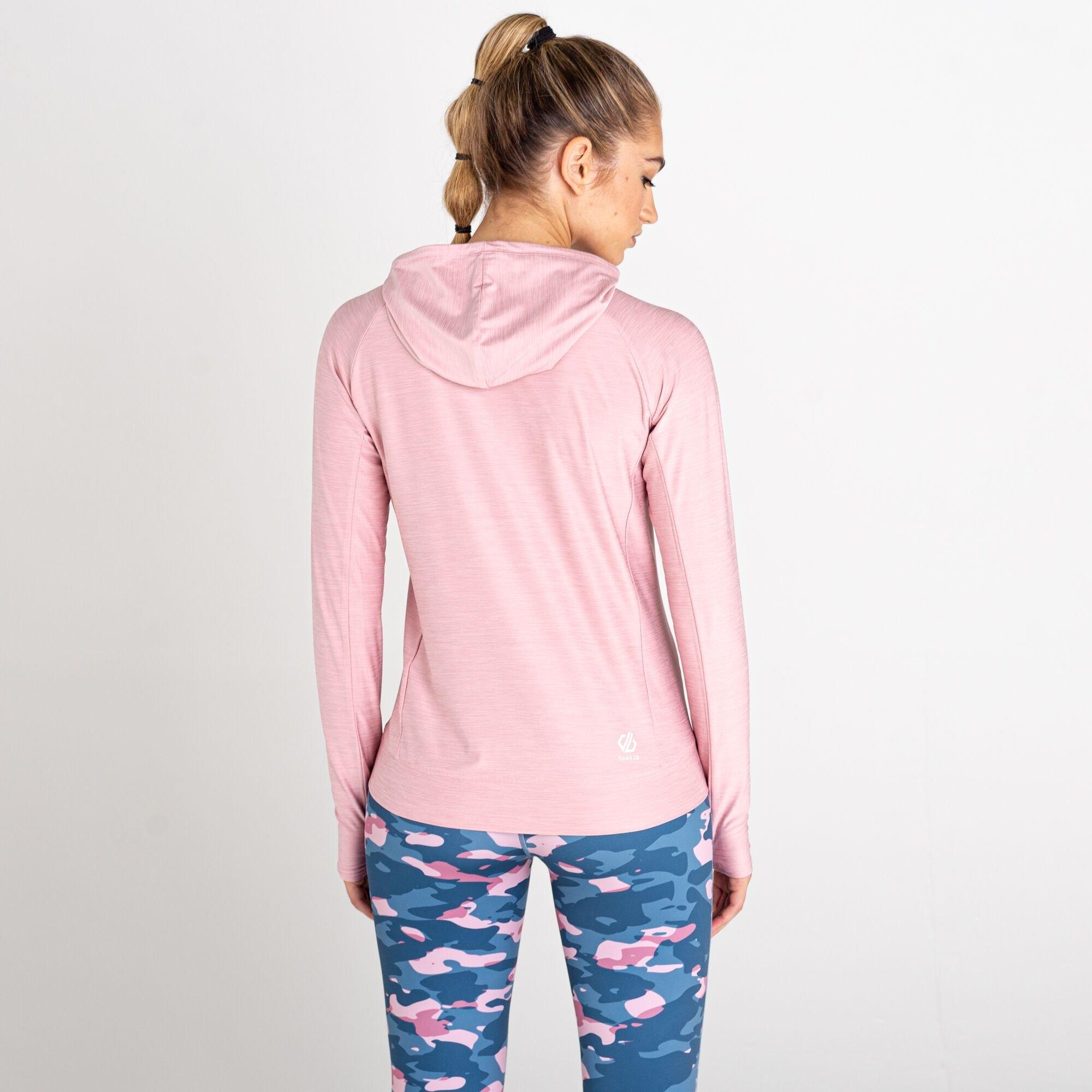 Powder Pink - Dare 2b - Womens Sprint Quick-Drying UPF 40+ Hoodie - 7